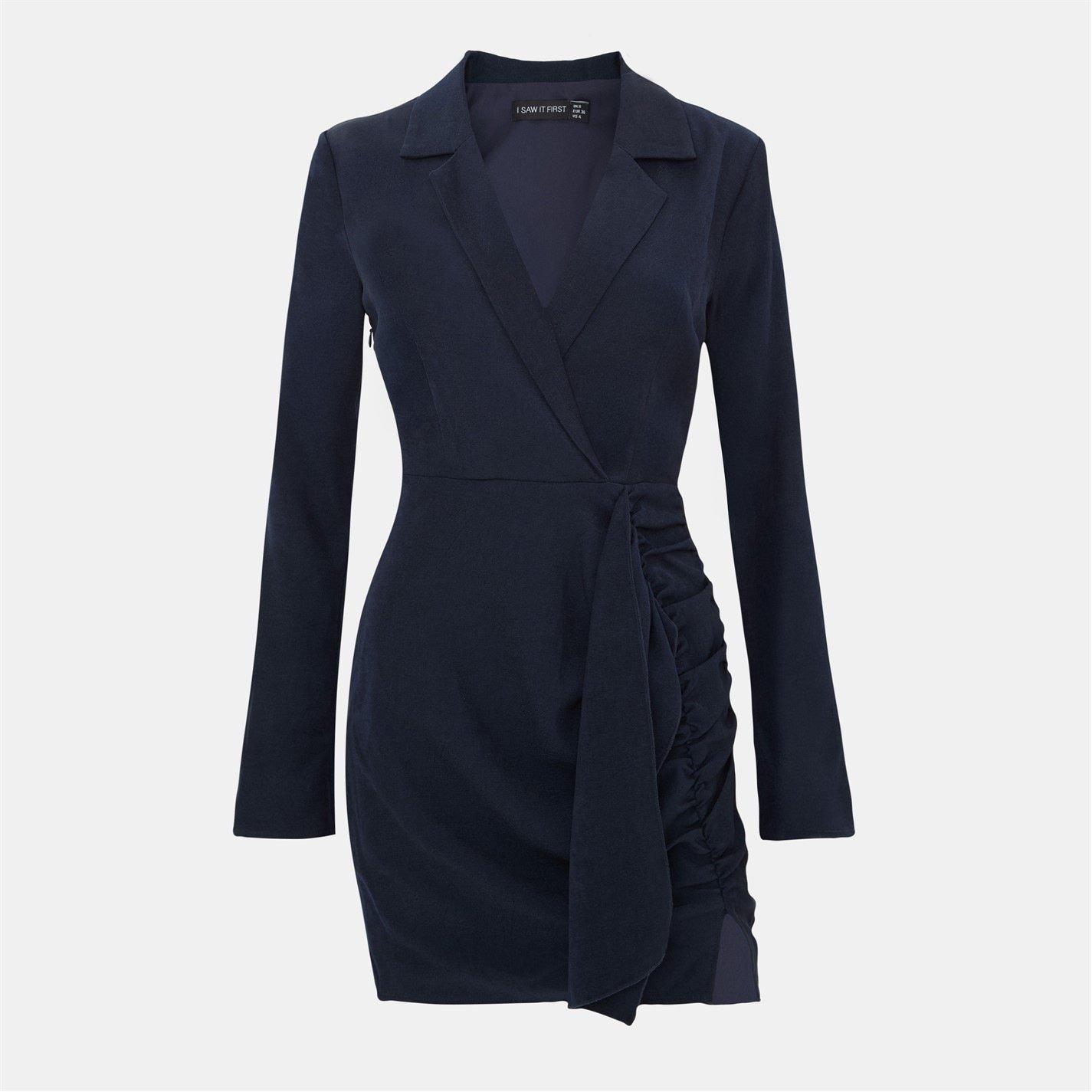 Navy - I Saw It First - Navy Blazer Dress - 2