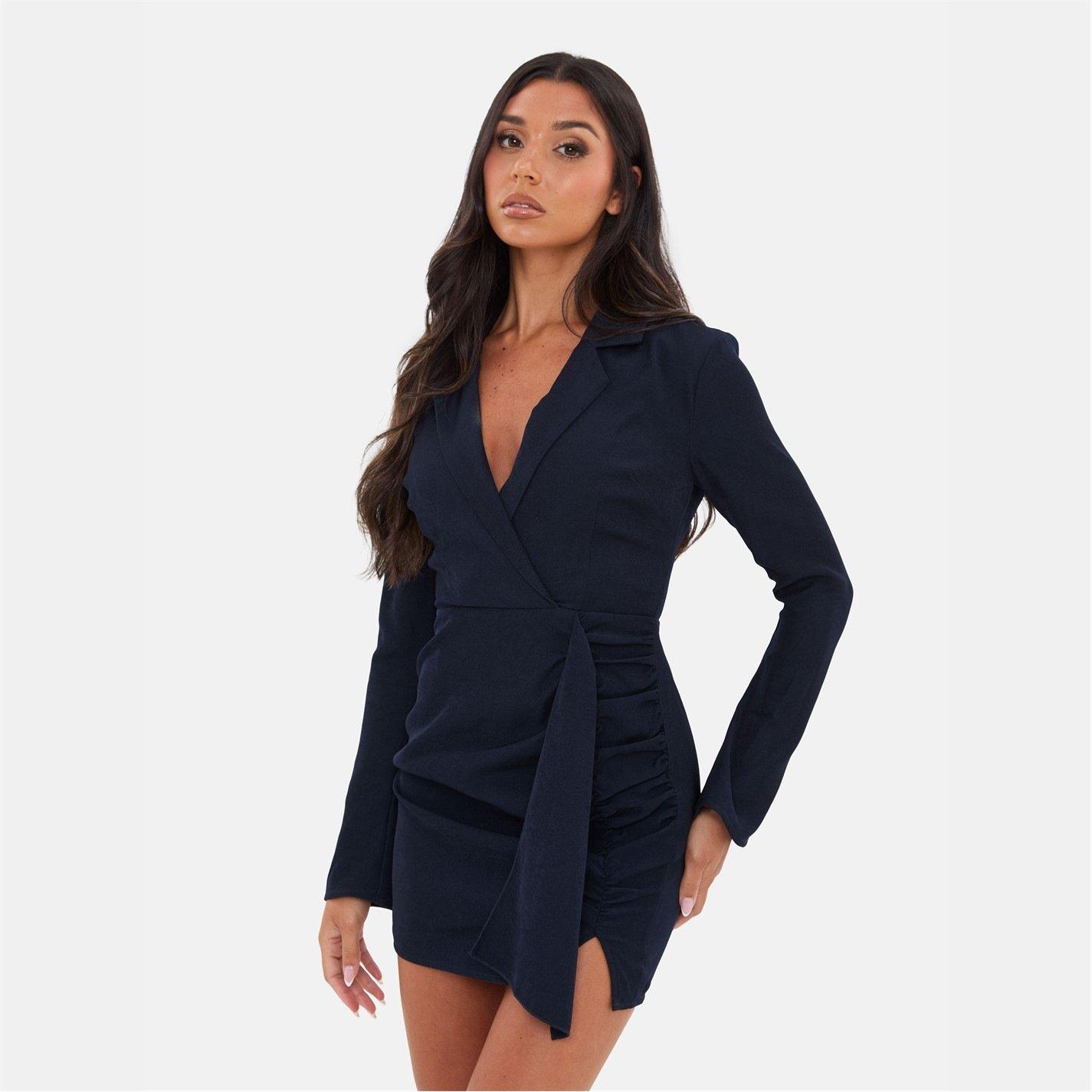 Navy - I Saw It First - Navy Blazer Dress - 4