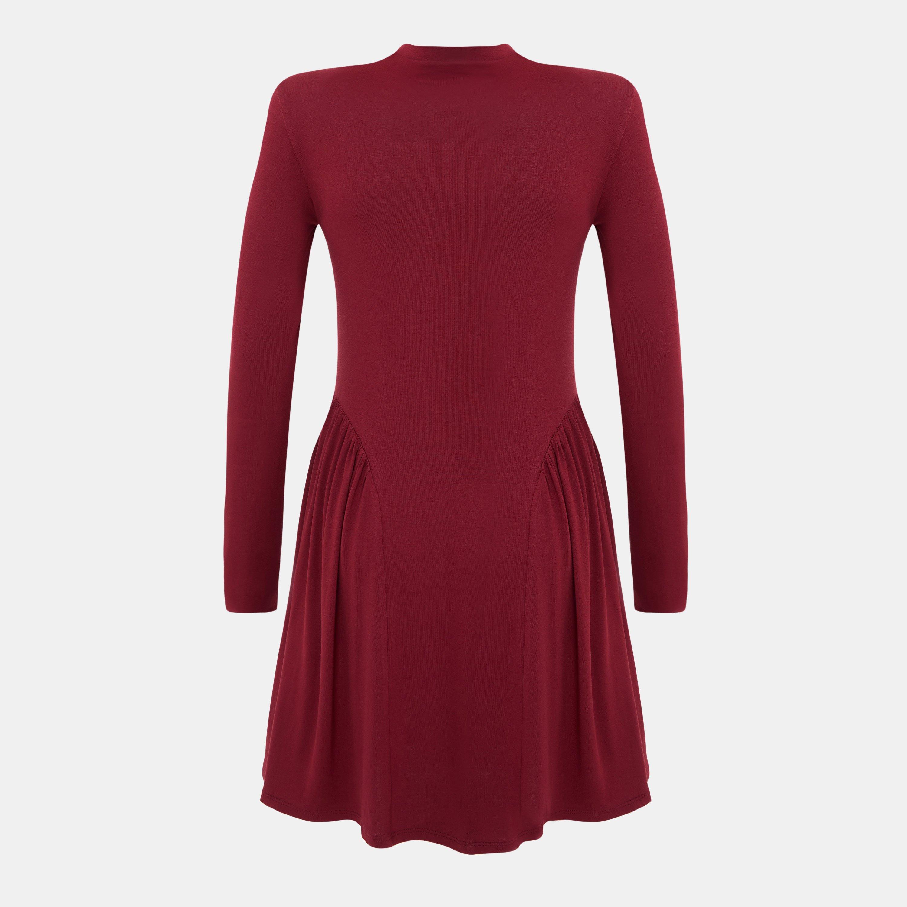 Burgundy - I Saw It First - Dropped Waist Mini Dress - 6
