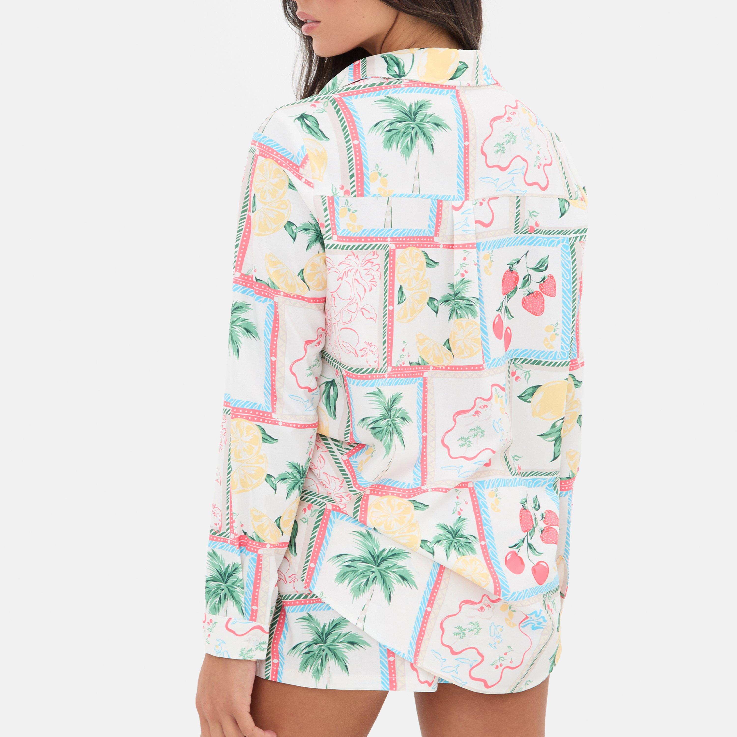 Crema - I Saw It First - Printed Crepe Long Sleeve Shirt - 2