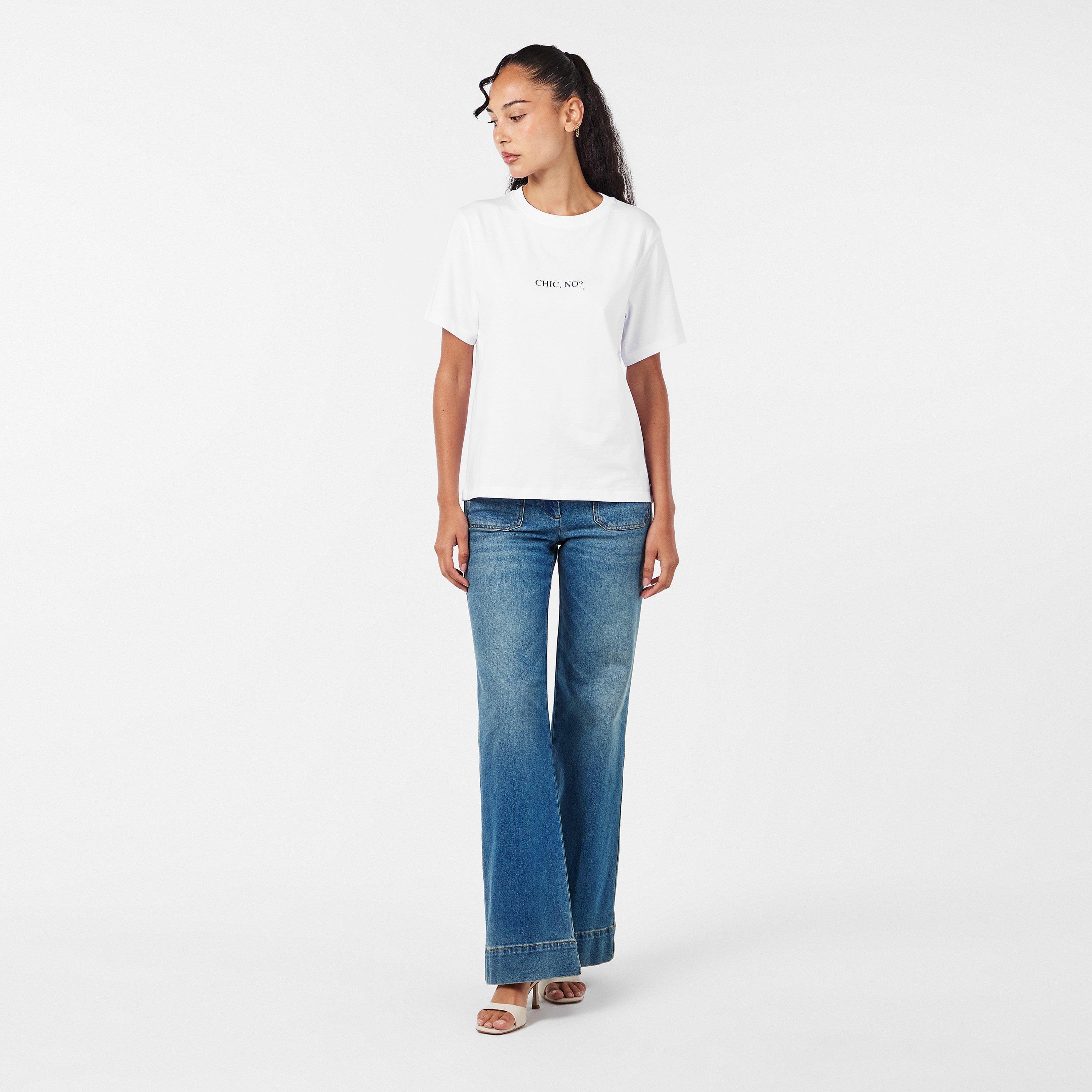 Chic No - Victoria Beckham - Women's Slogan Regular Fit T-Shirt - 6