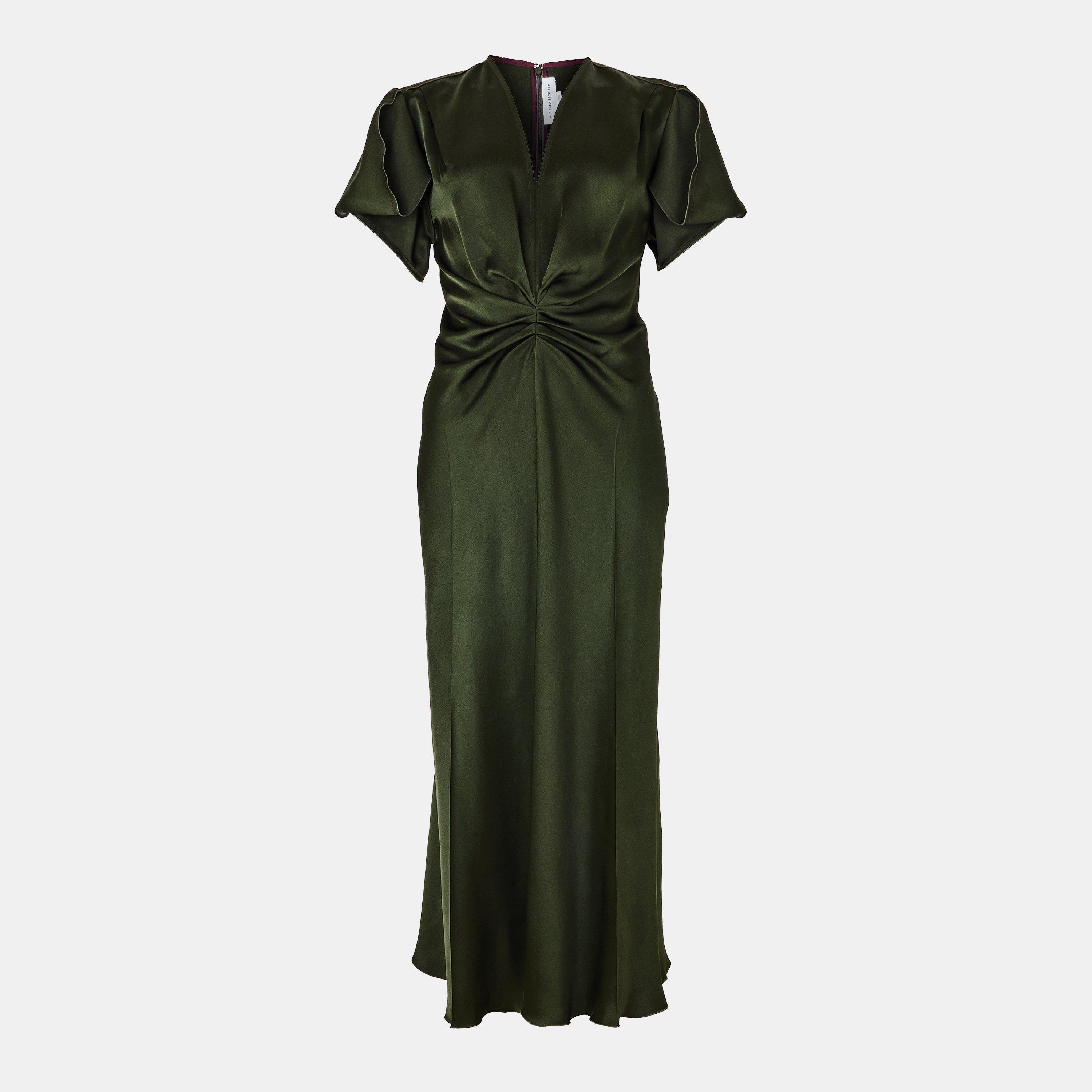 Dark Olive - Victoria Beckham - Women's A Line Dress - 1