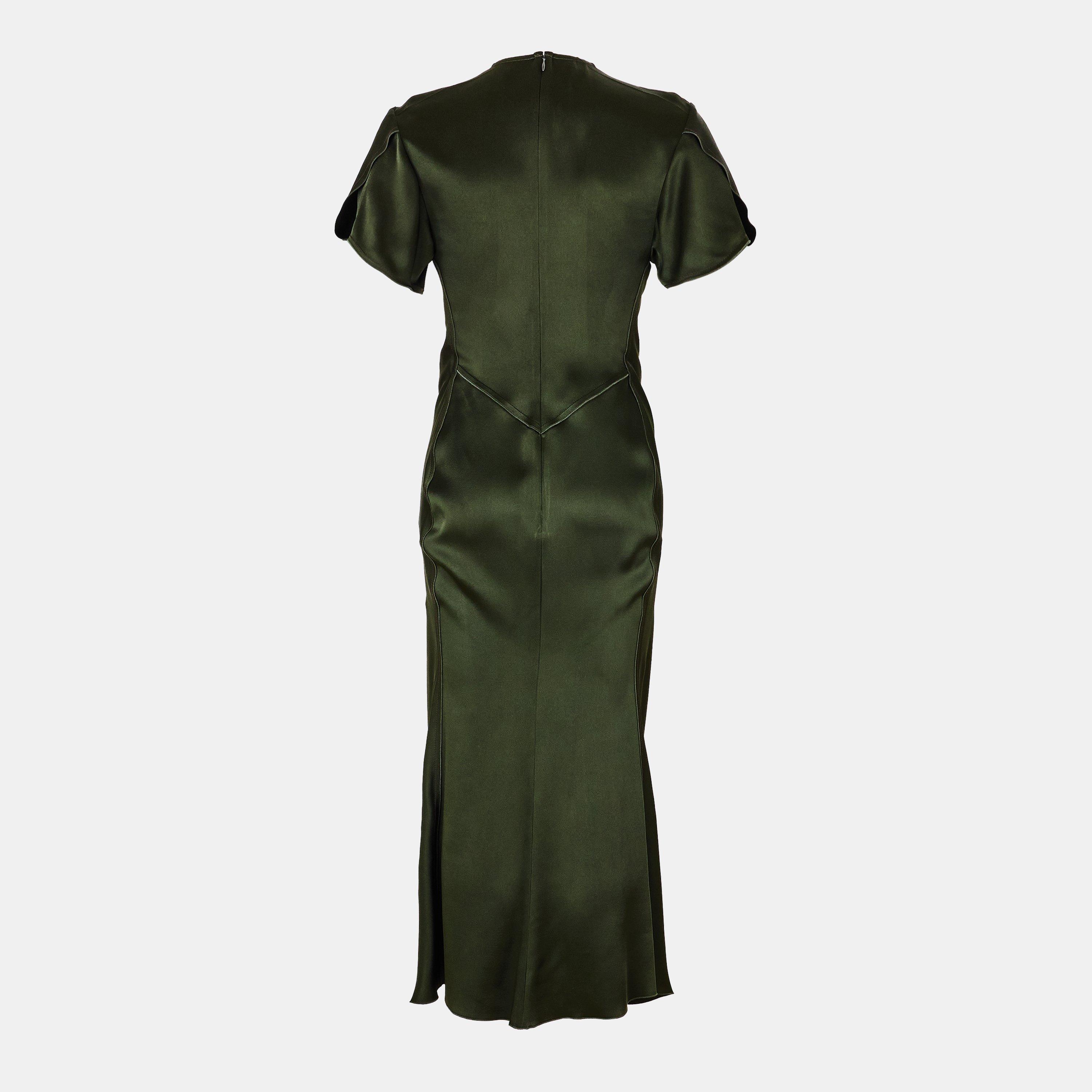 Dark Olive - Victoria Beckham - Women's A Line Dress - 2