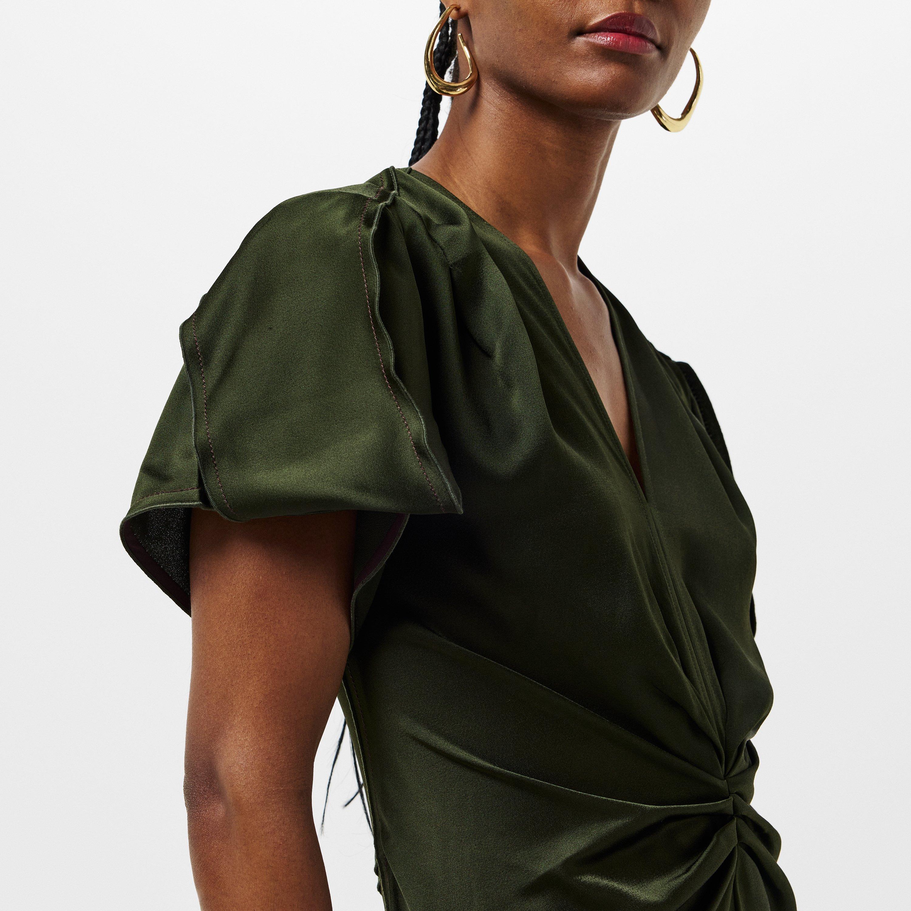 Dark Olive - Victoria Beckham - Women's A Line Dress - 5