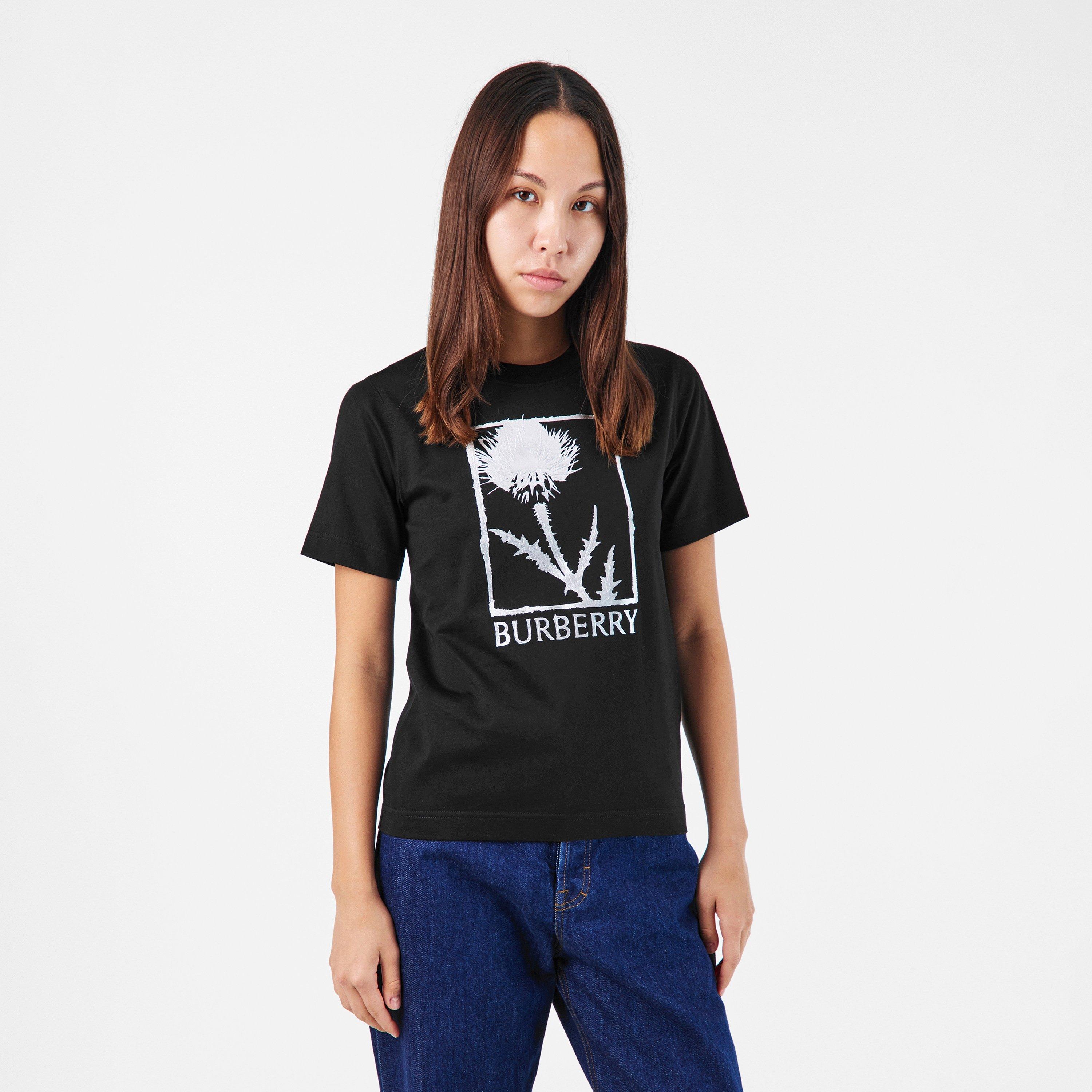 Black - Burberry - Women's Burb Frankie Oversized T-Shirt - 3