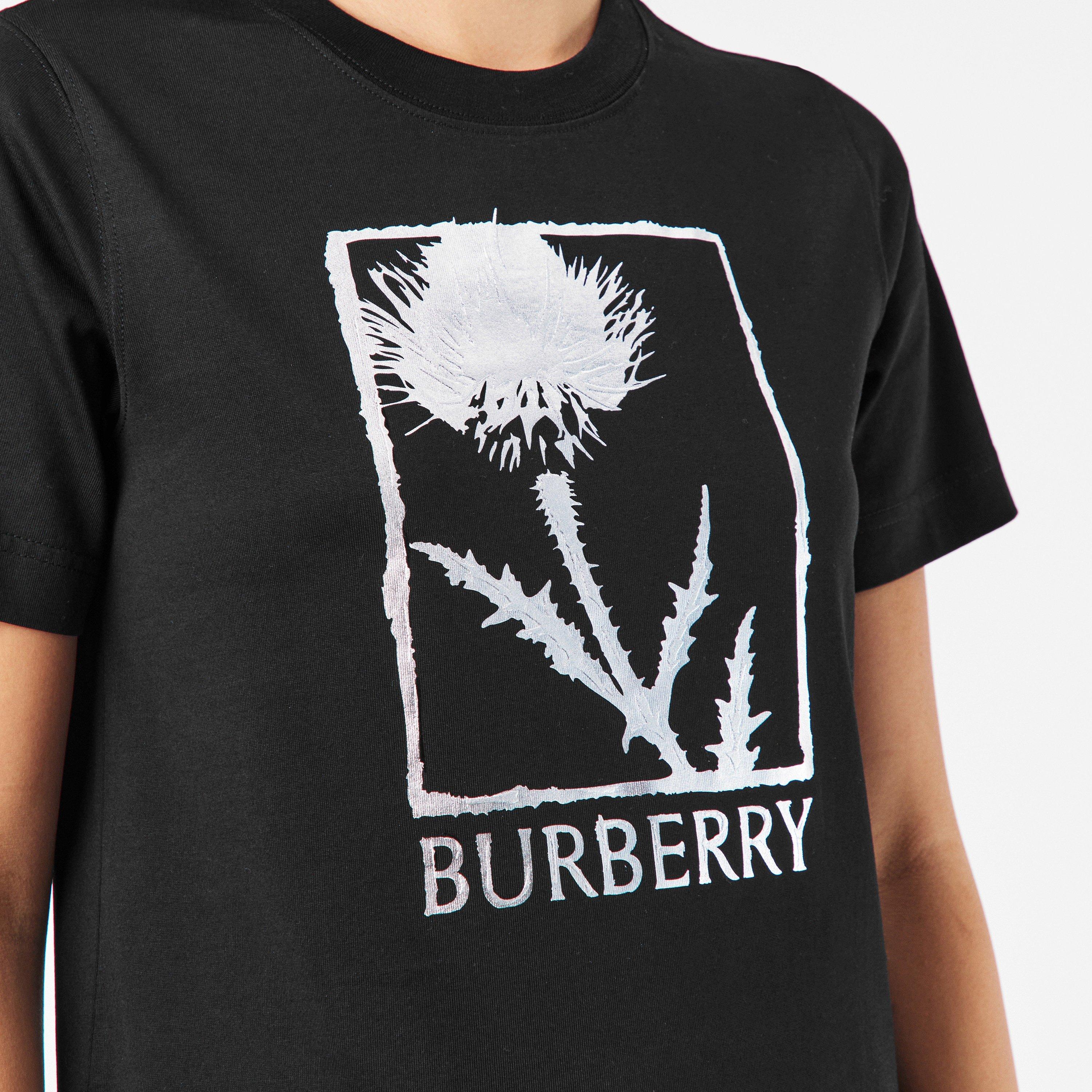Black - Burberry - Women's Burb Frankie Oversized T-Shirt - 5