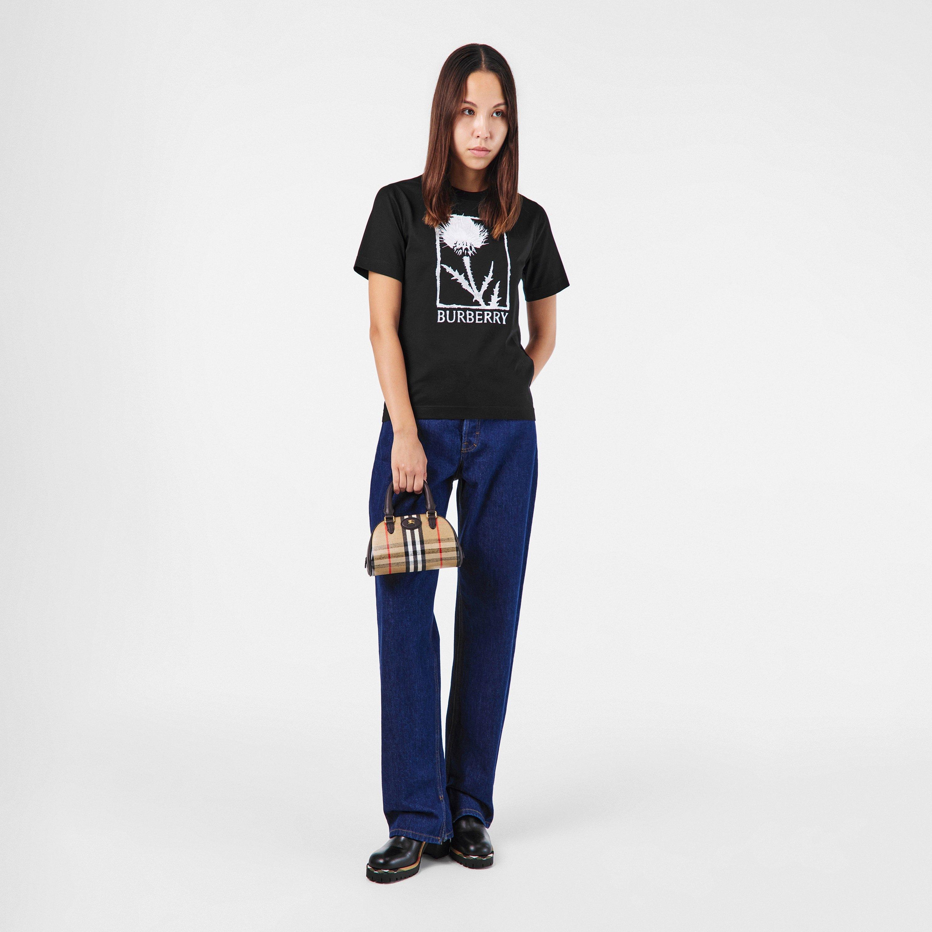 Black - Burberry - Women's Burb Frankie Oversized T-Shirt - 6