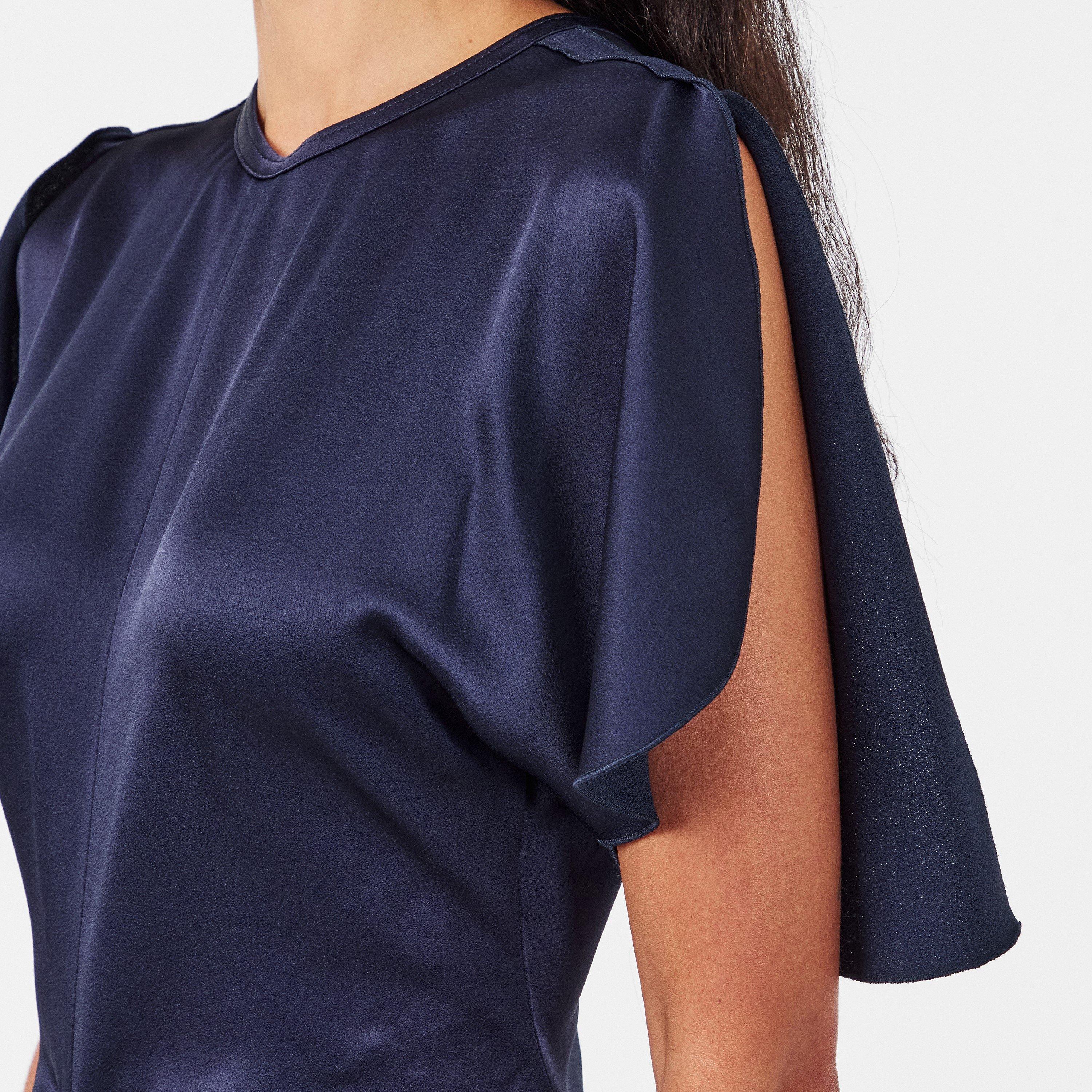 Midnight - Victoria Beckham - Womens Gathered Waist Maxi Dress - 5