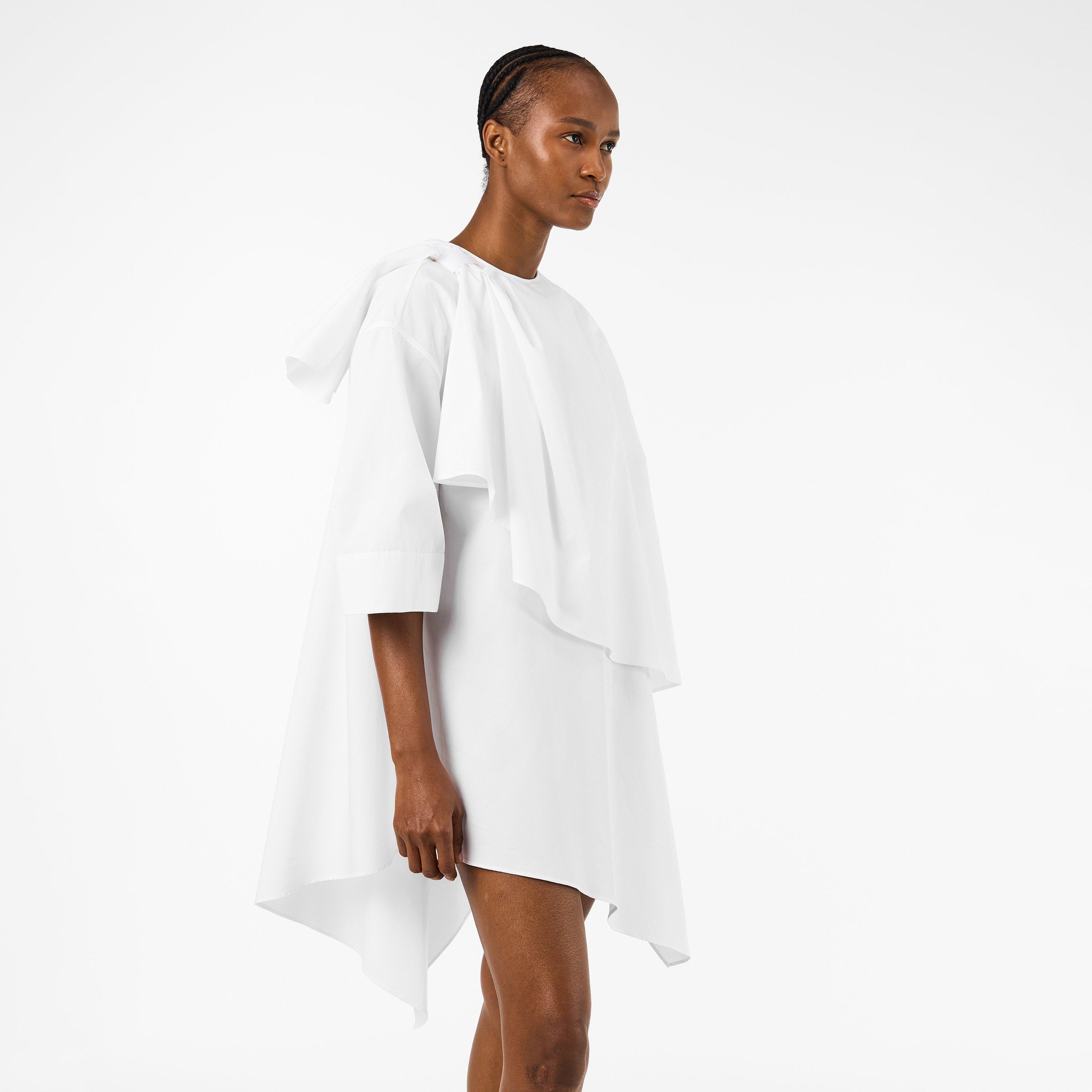 White - GIVENCHY - Women's Bow Mini Dress - 3
