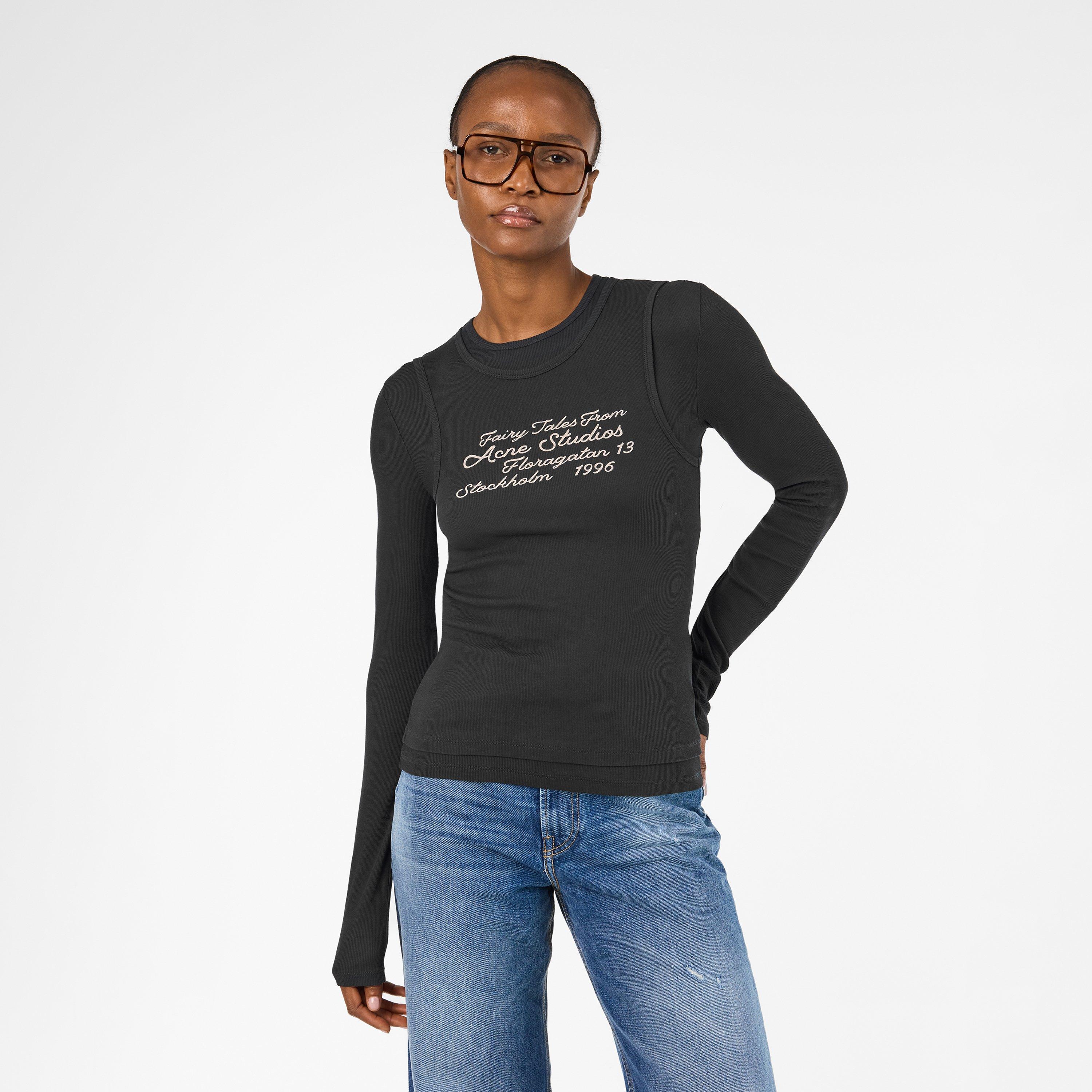 Black - Acne Studios - Women's Elga Fairytale Oversized T-Shirt - 3