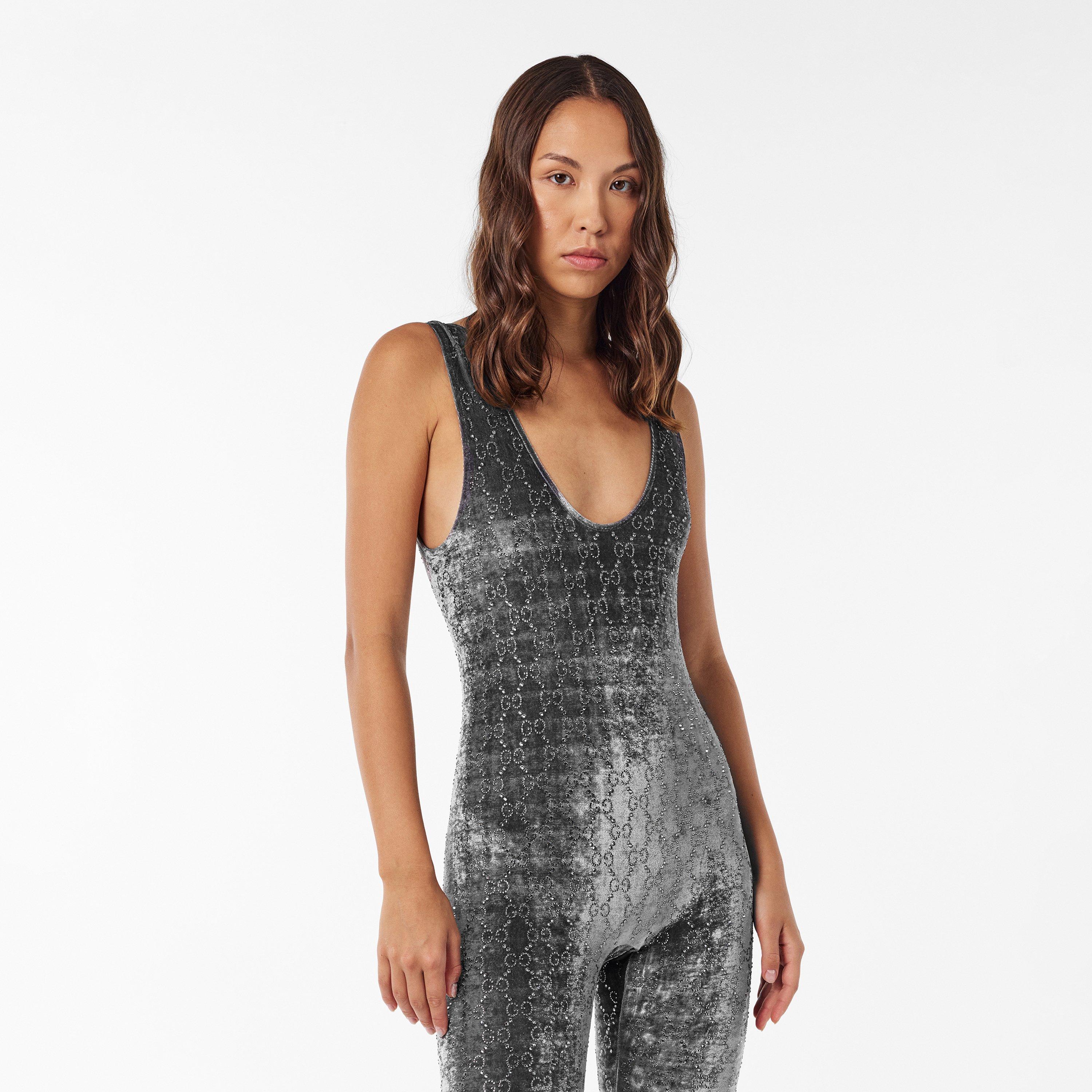 Grey/Mix - Gucci - Women's Designer Tailored Jumpsuit - 3