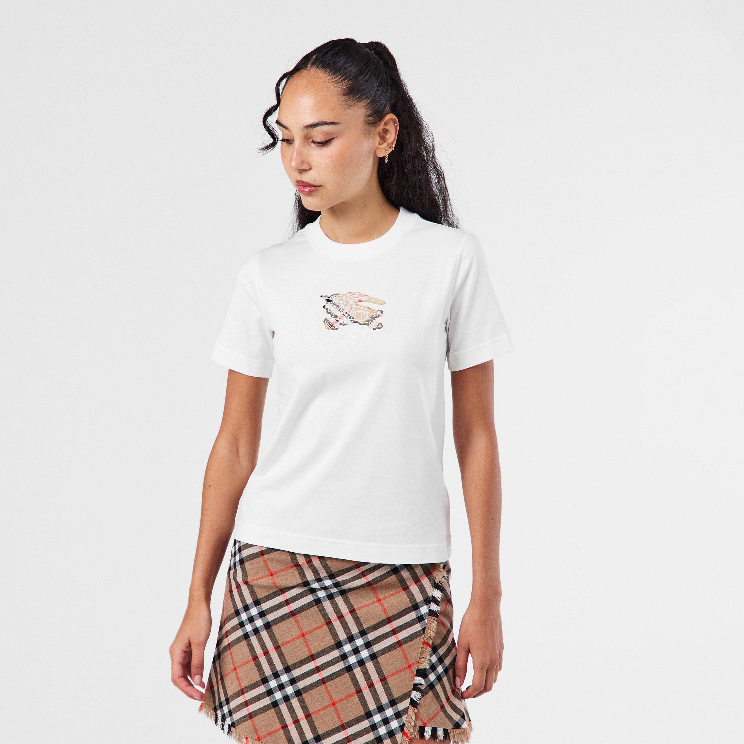 CHALK - Burberry - Women's Frankie Oversized T-Shirt - 3