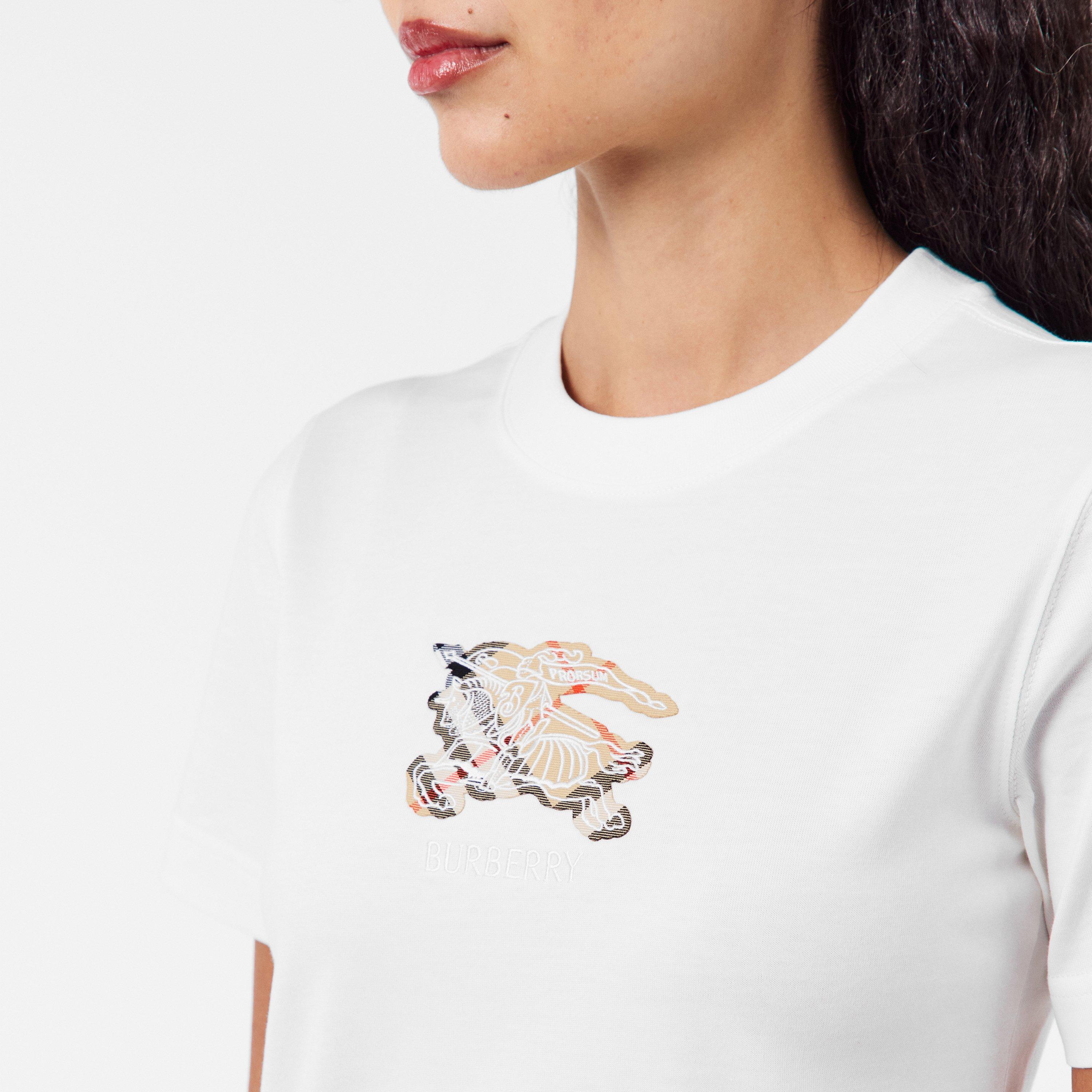 CHALK - Burberry - Women's Frankie Oversized T-Shirt - 5