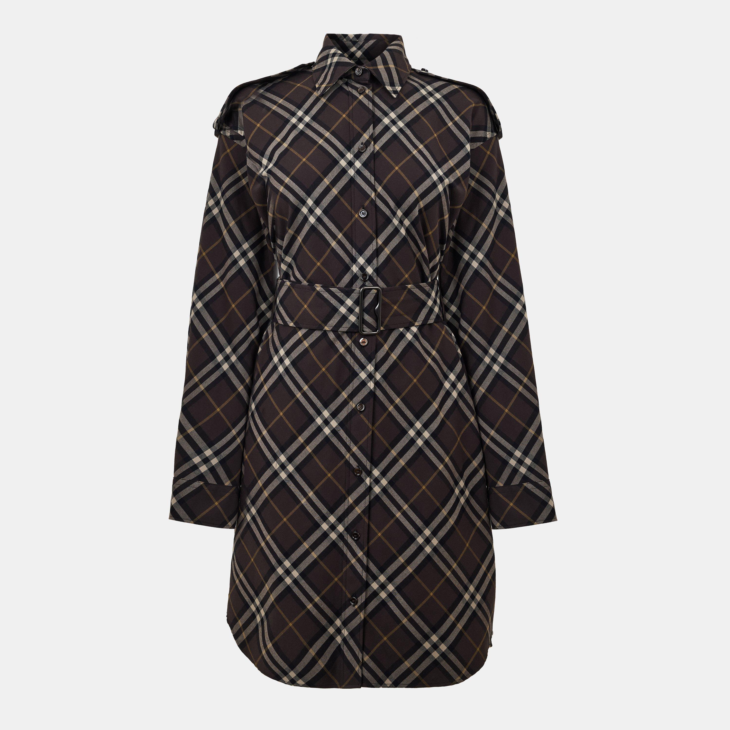 TRUFFLE CHECK - Burberry - Women's Kyra Shirt Dress - 1