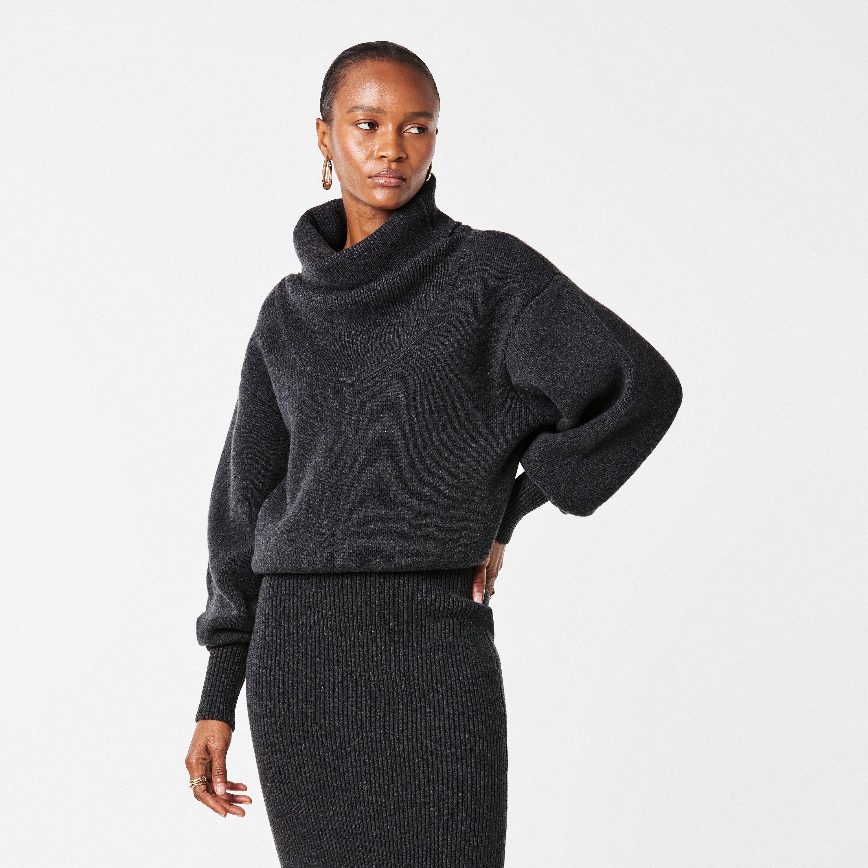 Dark Grey - Jacquemus - Women's Jacquard Knitted Maxi Jumper Dress - 3