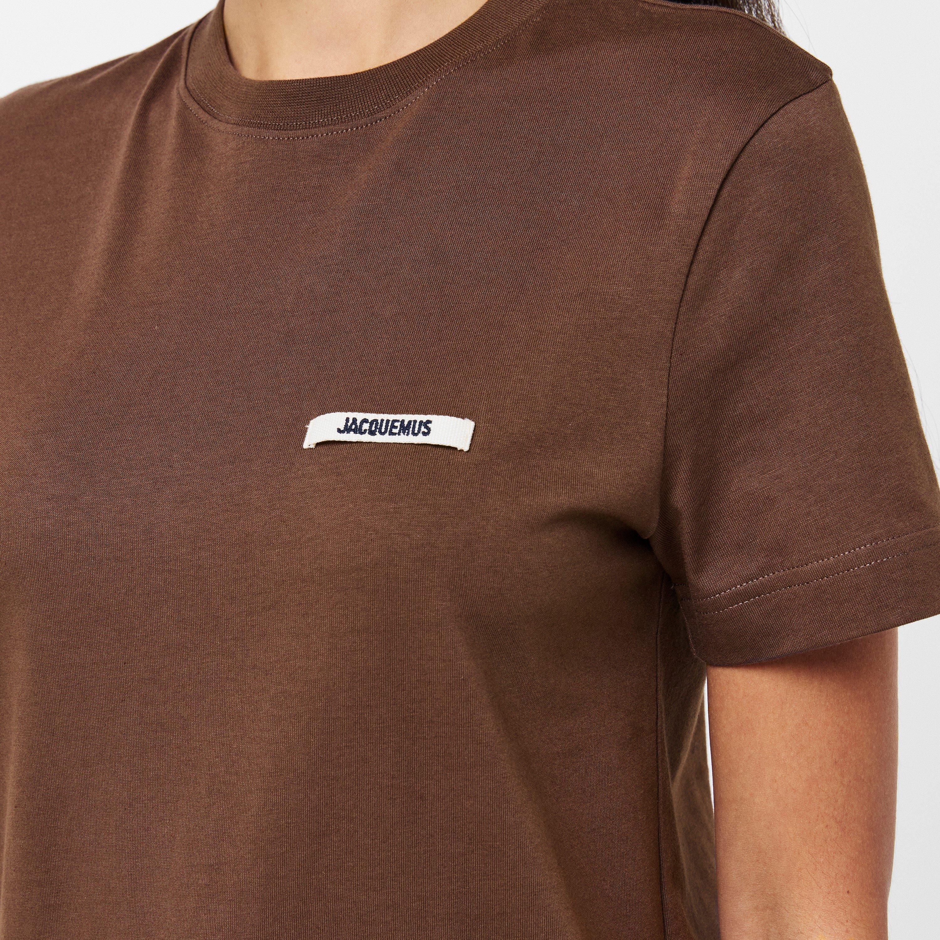 Dark Brown - Jacquemus - Women's Regular Fit T-Shirt - 5