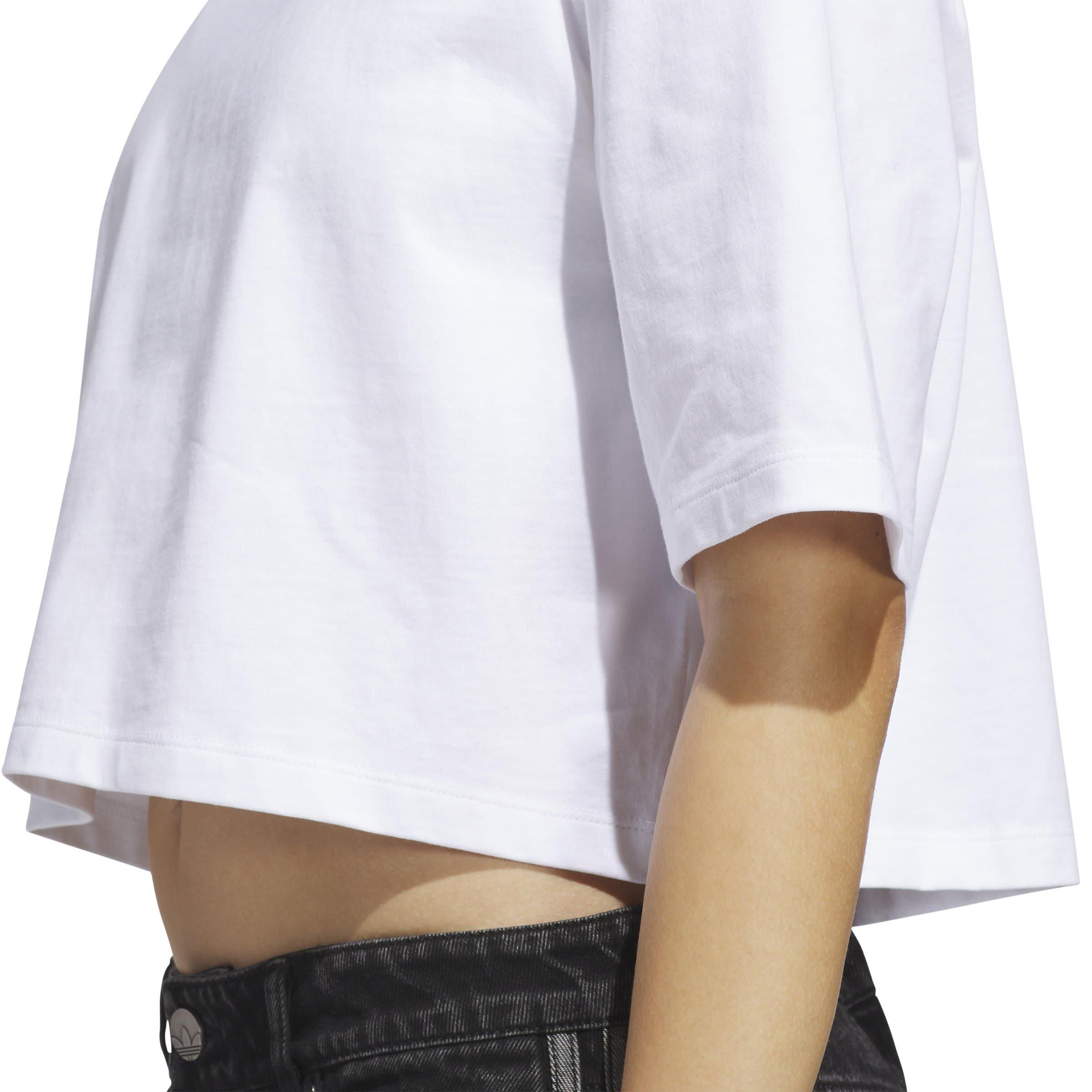 WHITE - adidas Originals - Adidas W ESS CROP TE Ld54 - 5