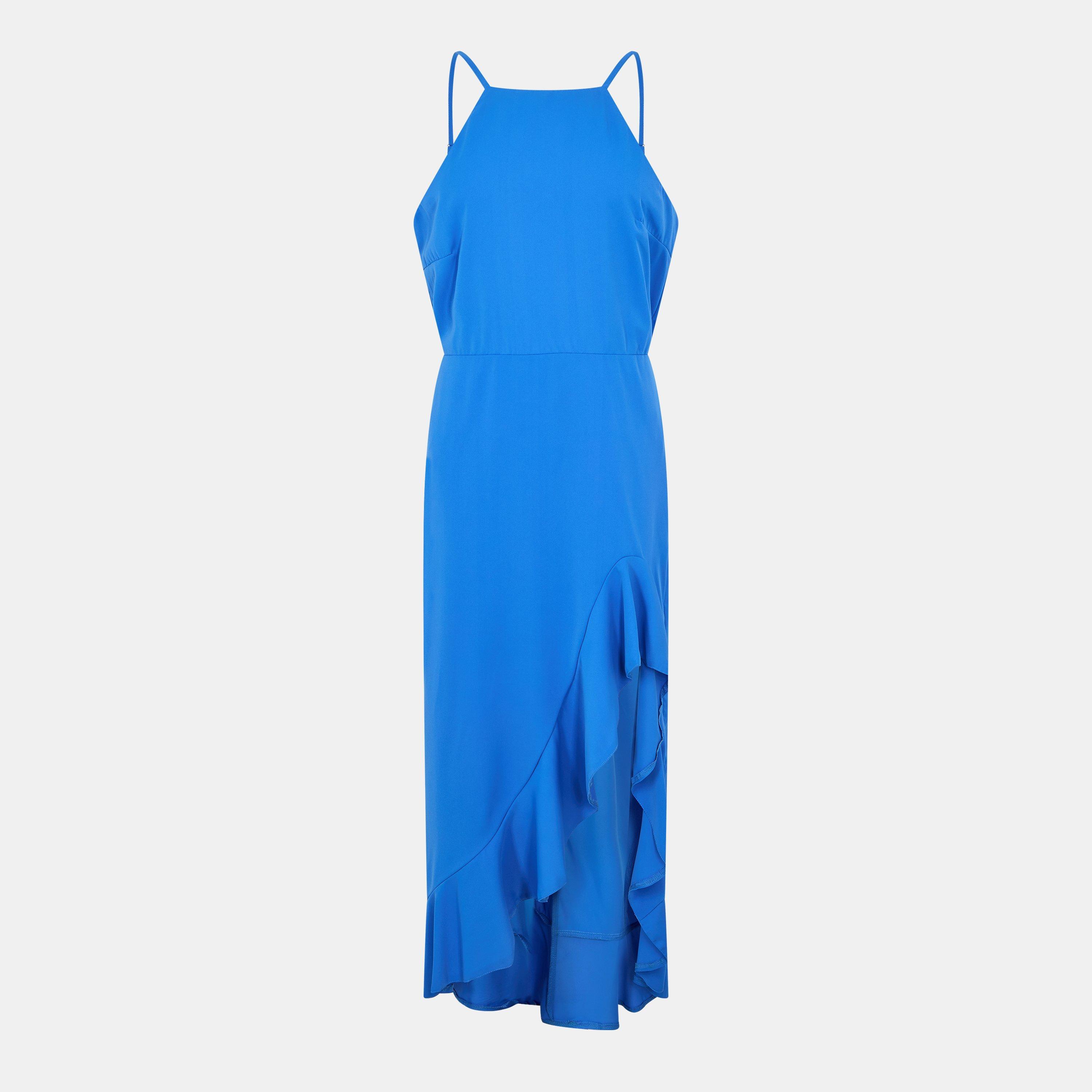 AX Paris Racer Neck High Low Frill Hem Midi Dress A Line