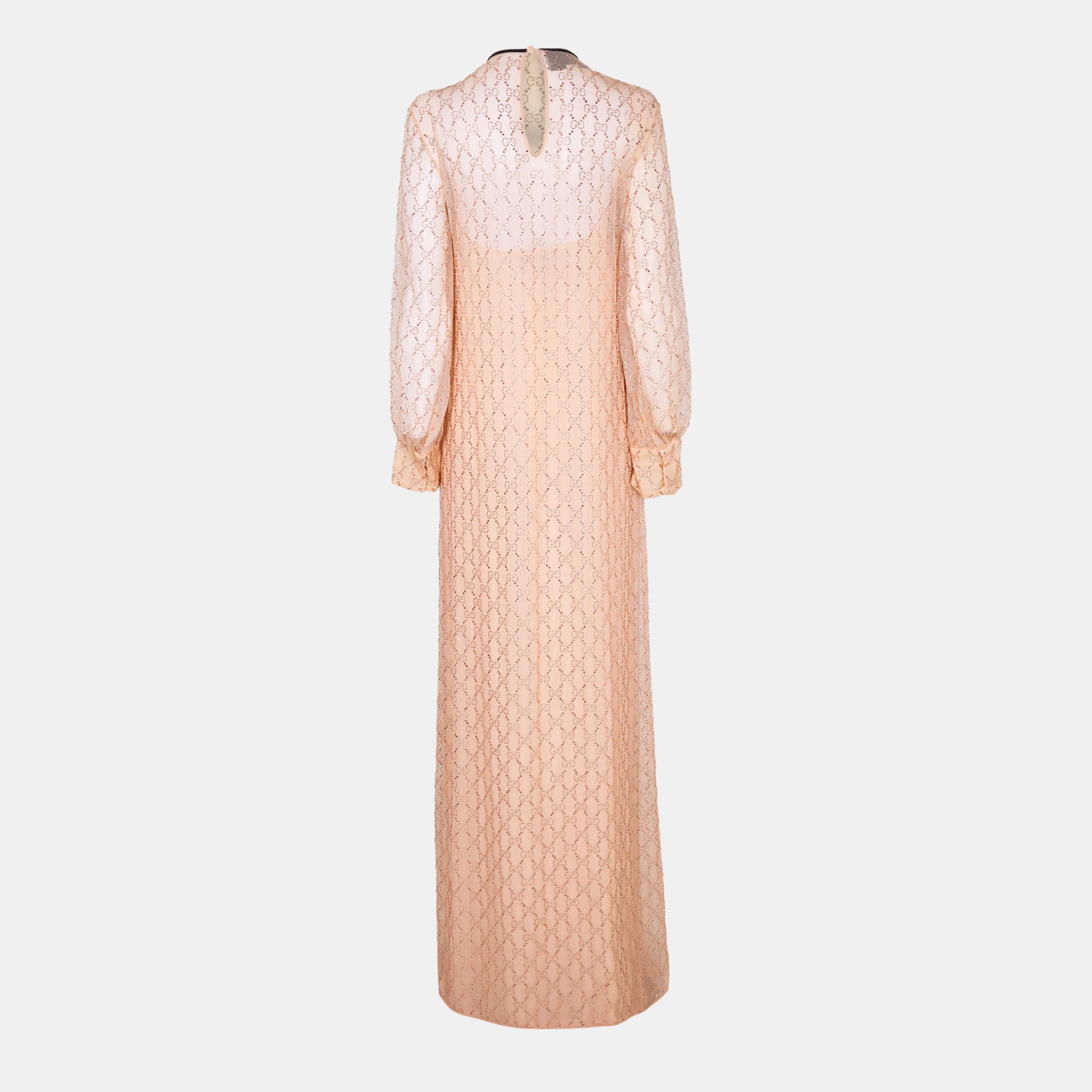 Beige - Gucci - Women's Long Evening Maxi Dress - 2
