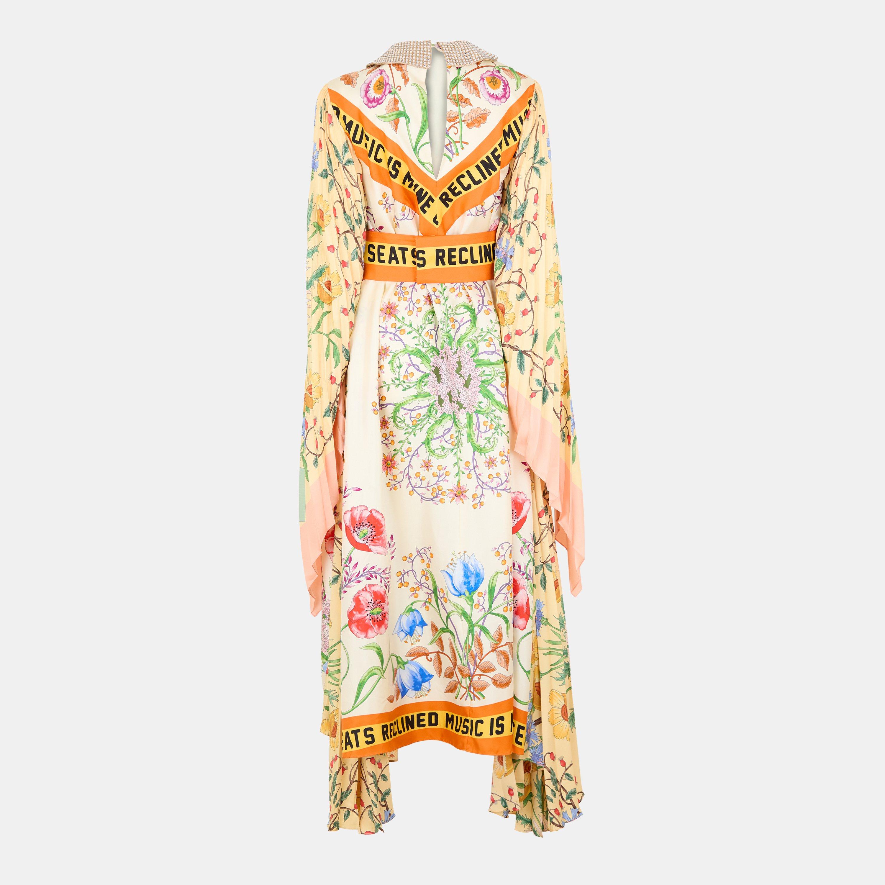 Ivory/Mix - Gucci - Women's Floor-Length Tailored Maxi Dress - 2