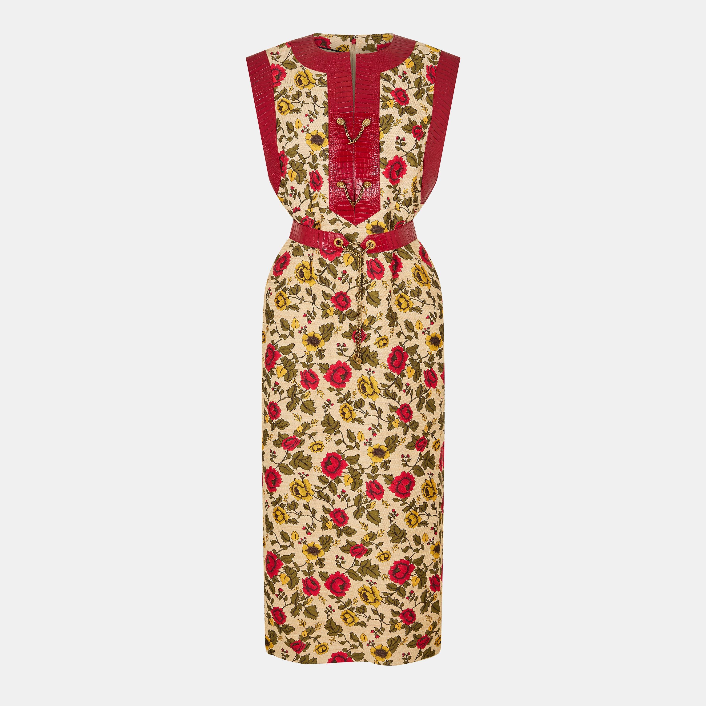 Beige/Mix - Gucci - Women's Long Flowing Maxi Dress - 1