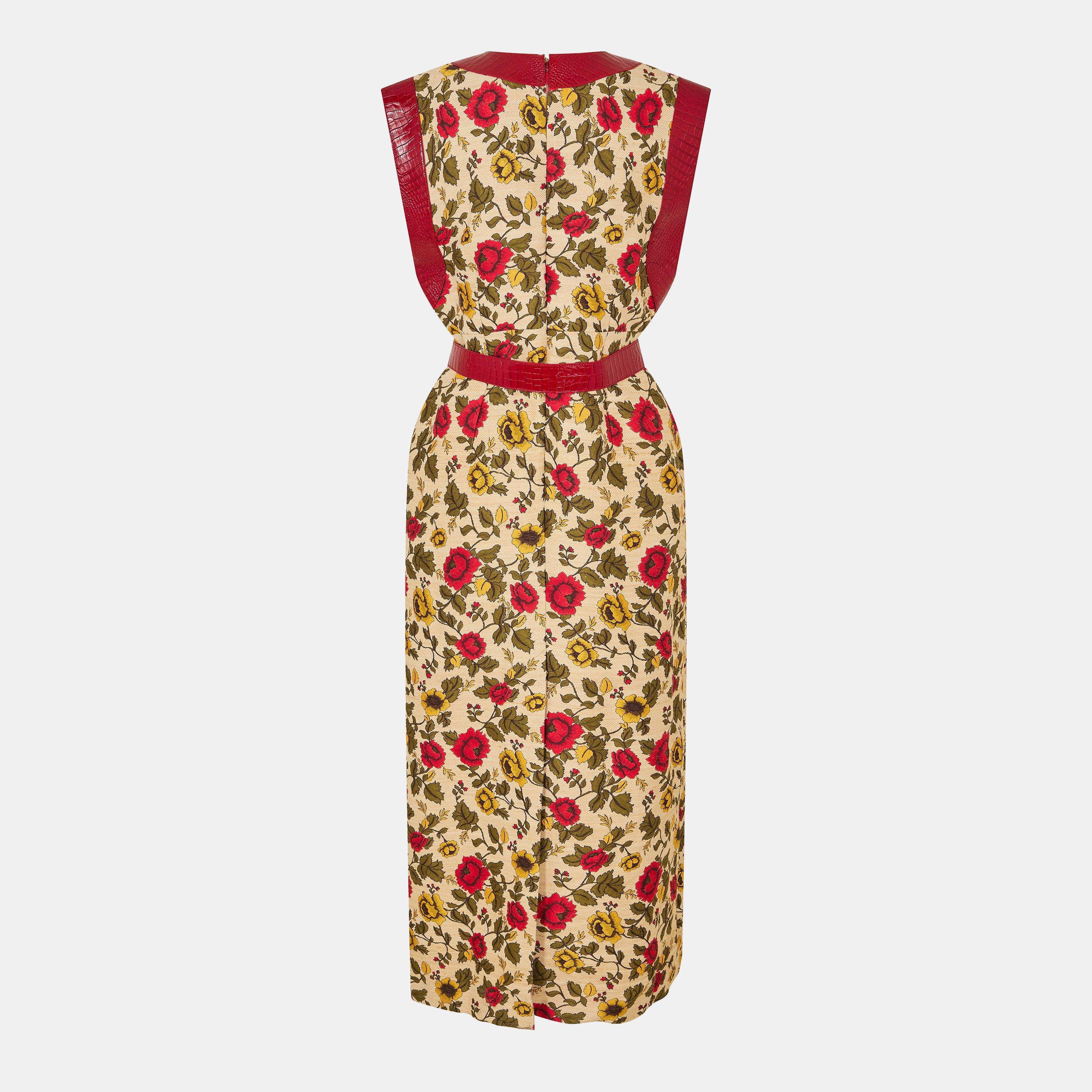 Beige/Mix - Gucci - Women's Long Flowing Maxi Dress - 2