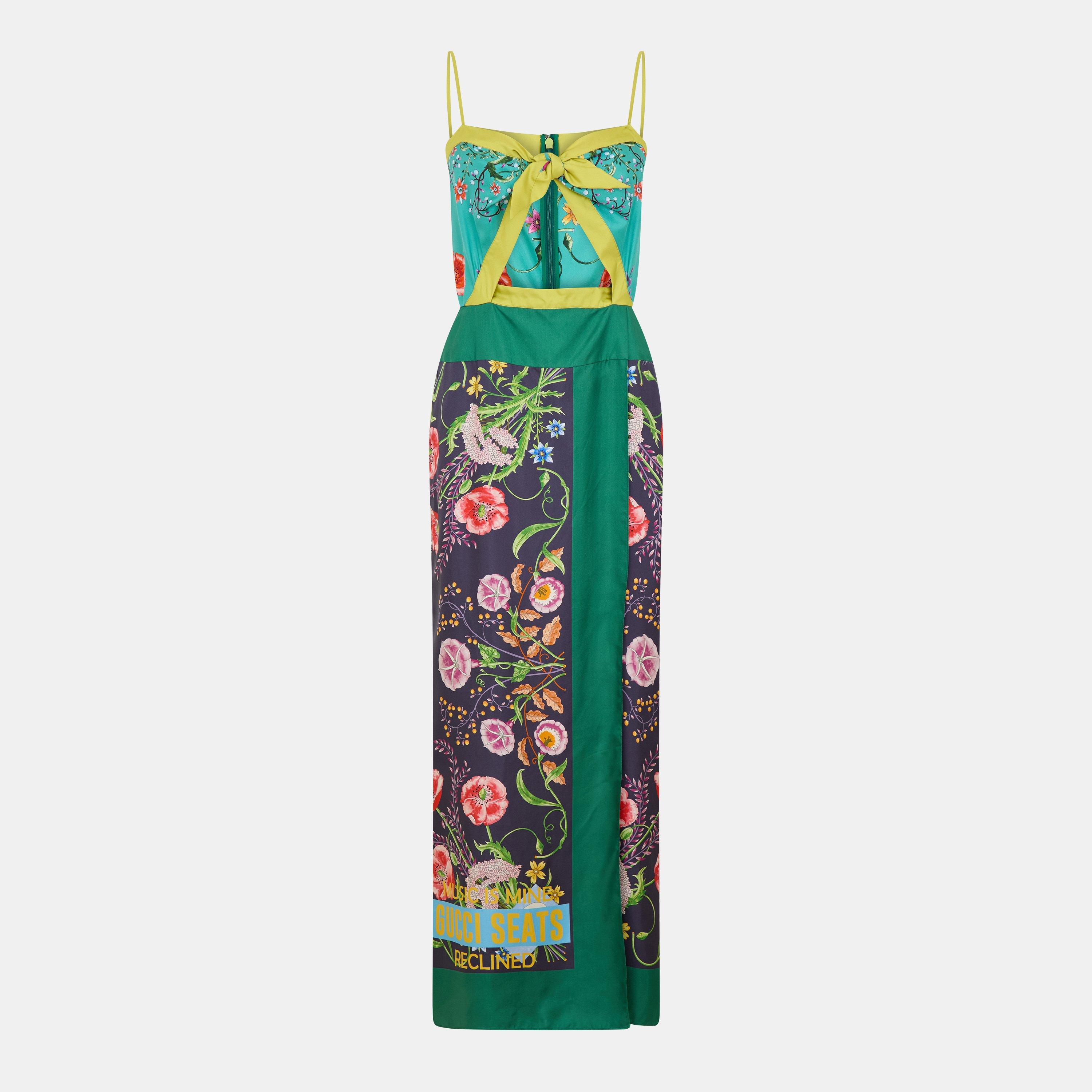 Night Blue/Mix - Gucci - Women's Long Maxi Dress - 1