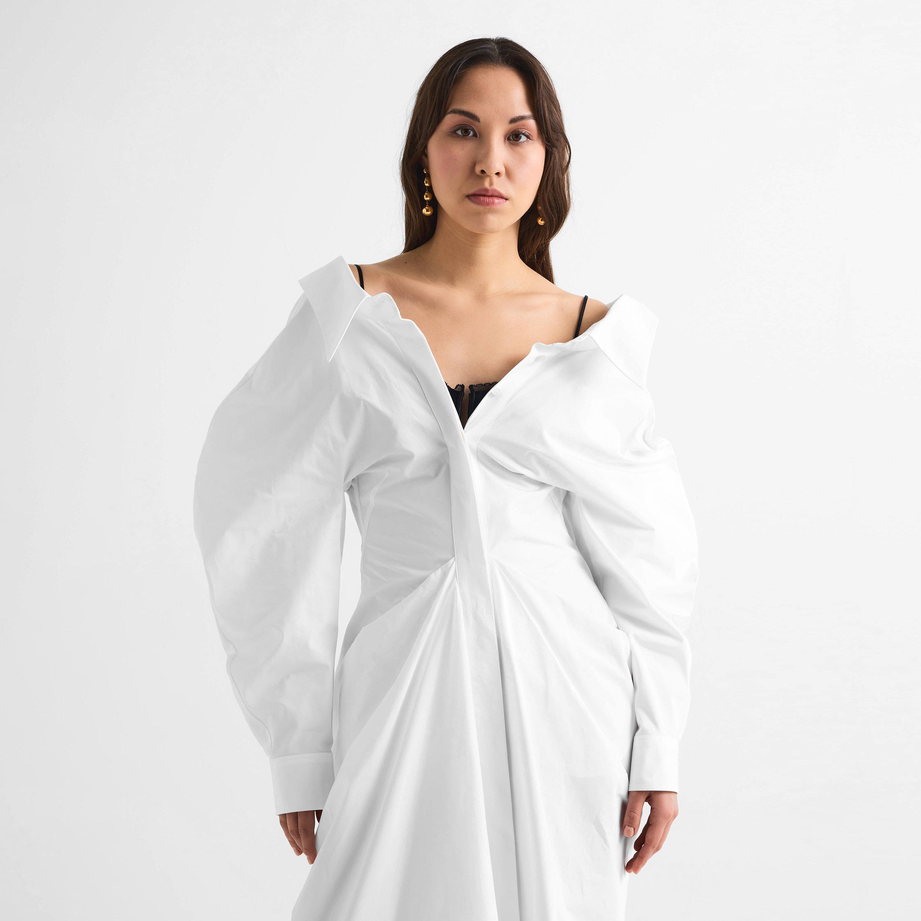 White - GIVENCHY - Women's Shirt Dress - 3