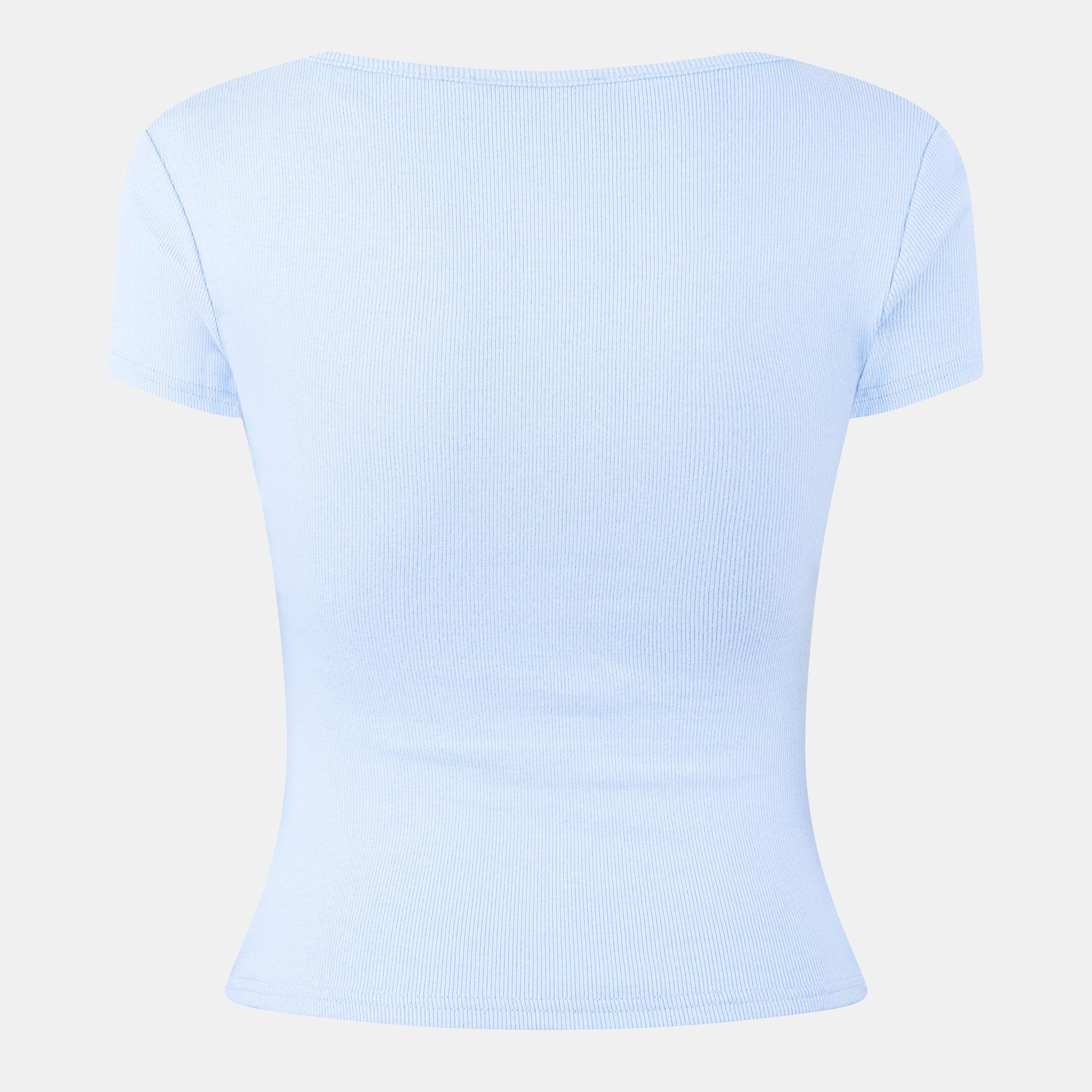 Brunnera Blue - Jack Wills - Square Neck Short-Sleeve Slim Fit T-Shirt - 2