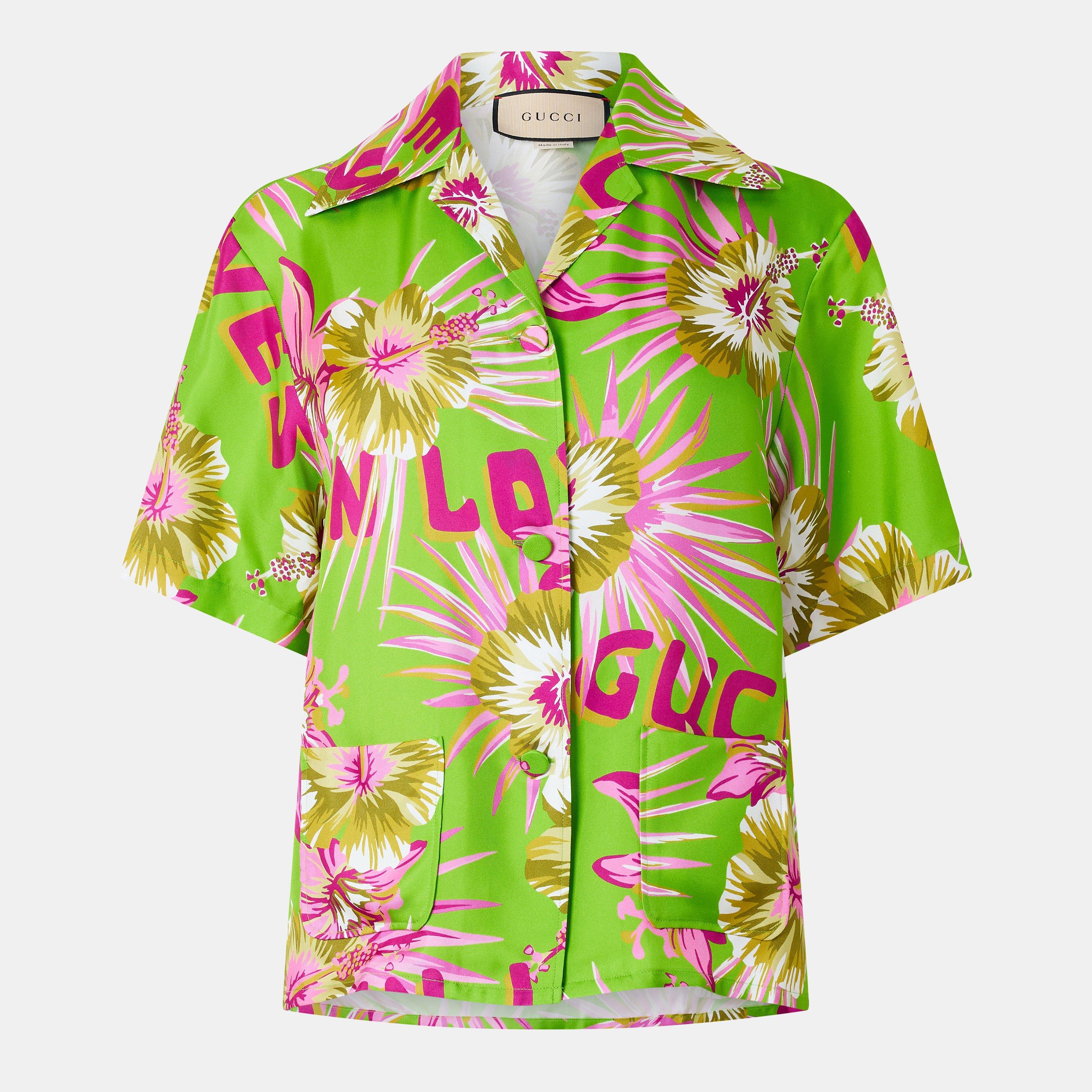 Gucci Women's Patterned Short-Sleeve Shirt