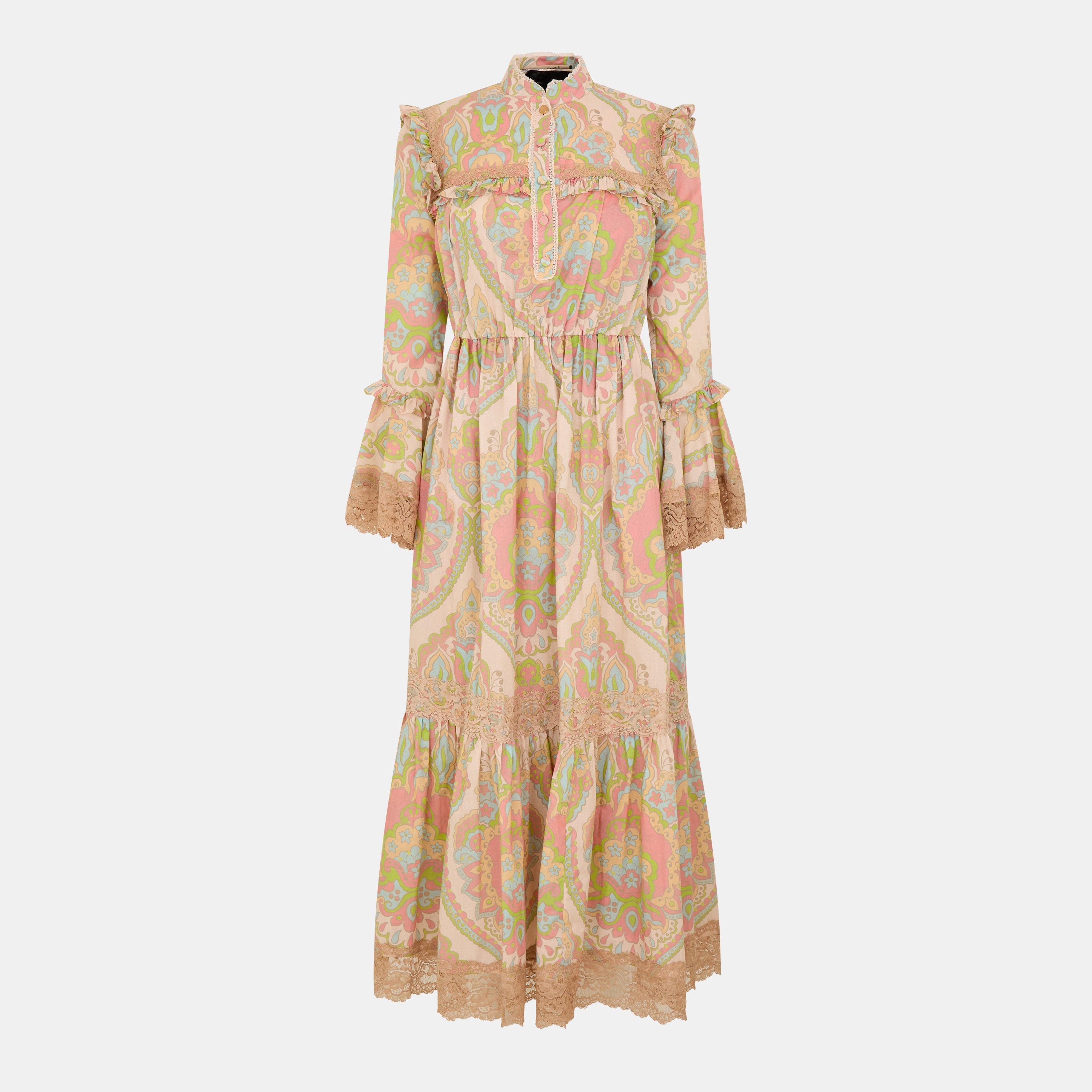 Pink/Azure/Mc - Gucci - Women's Long Maxi Dress - 1