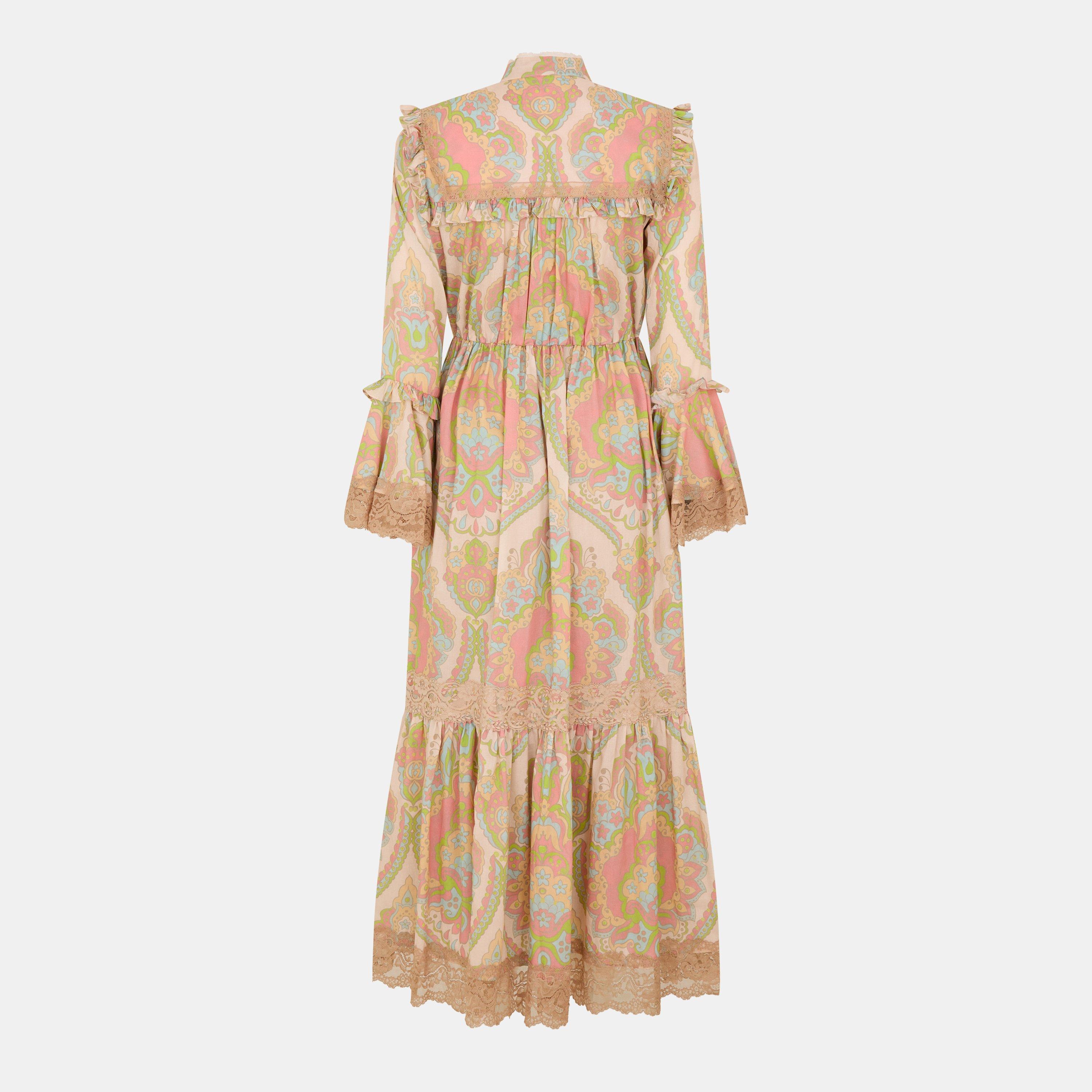 Pink/Azure/Mc - Gucci - Women's Long Maxi Dress - 2