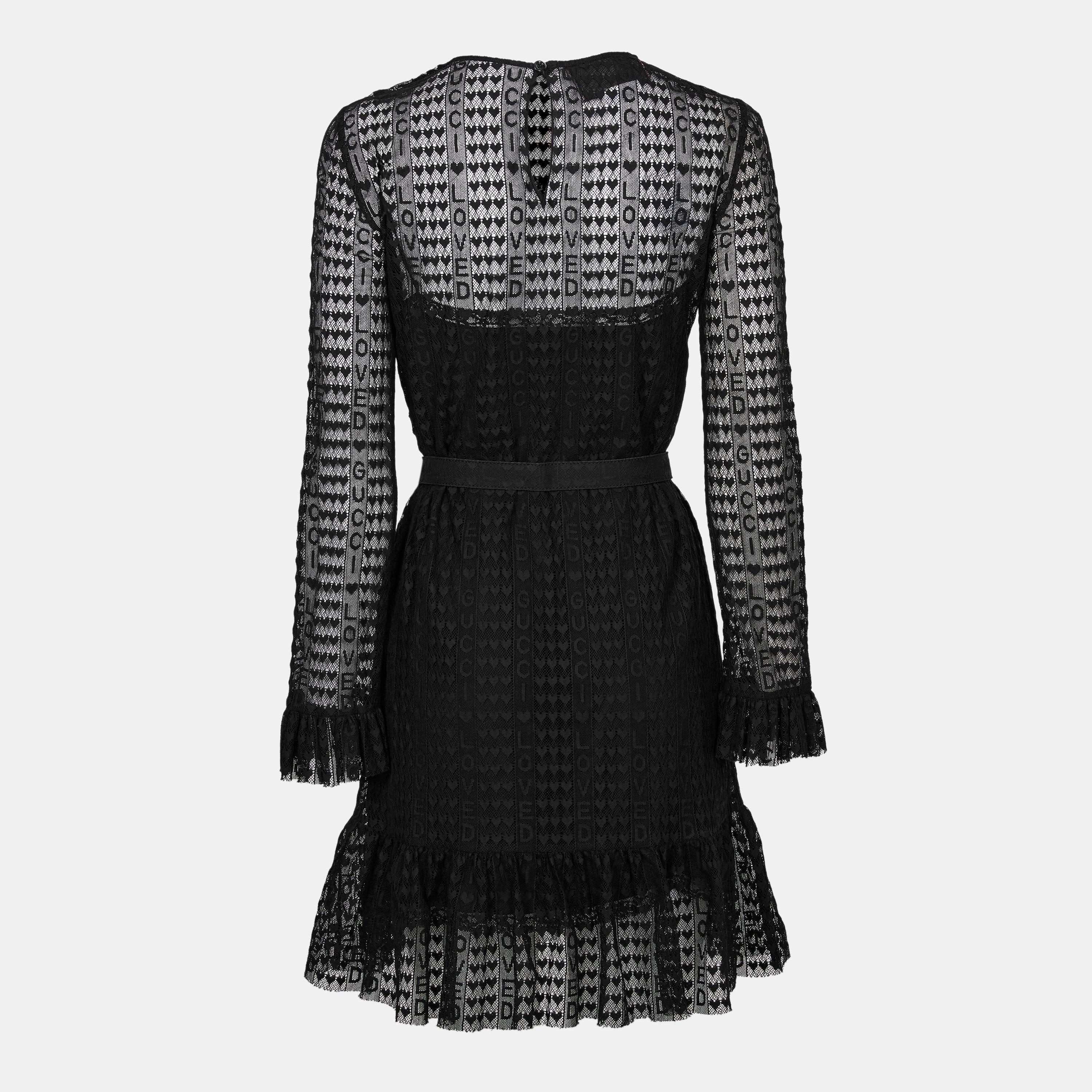 Black - Gucci - Women's Lovelight Structured Mini Dress - 2