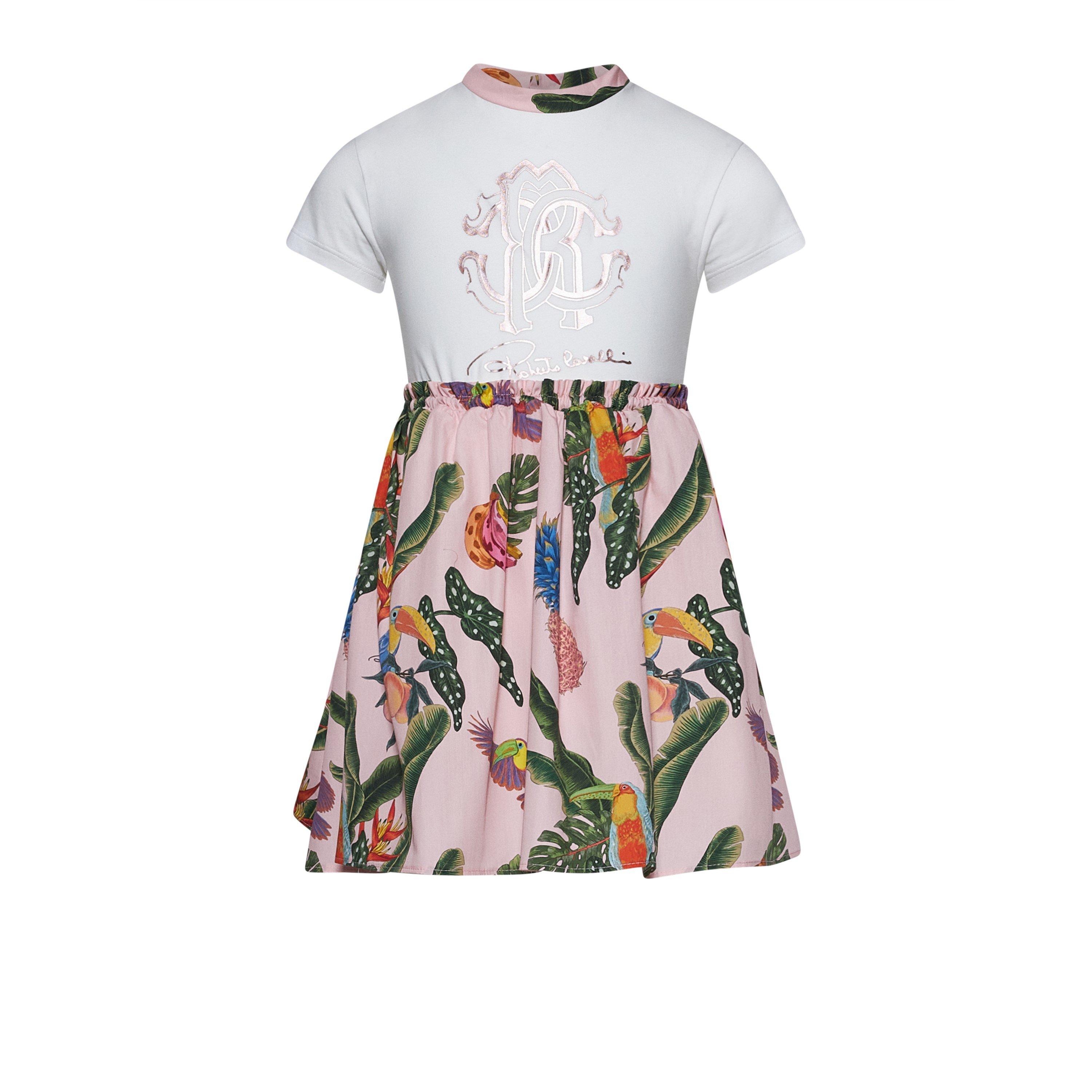 Roberto Cavalli Girls Cavalli Dress Jn61 - F7white/Tbr - 10Y