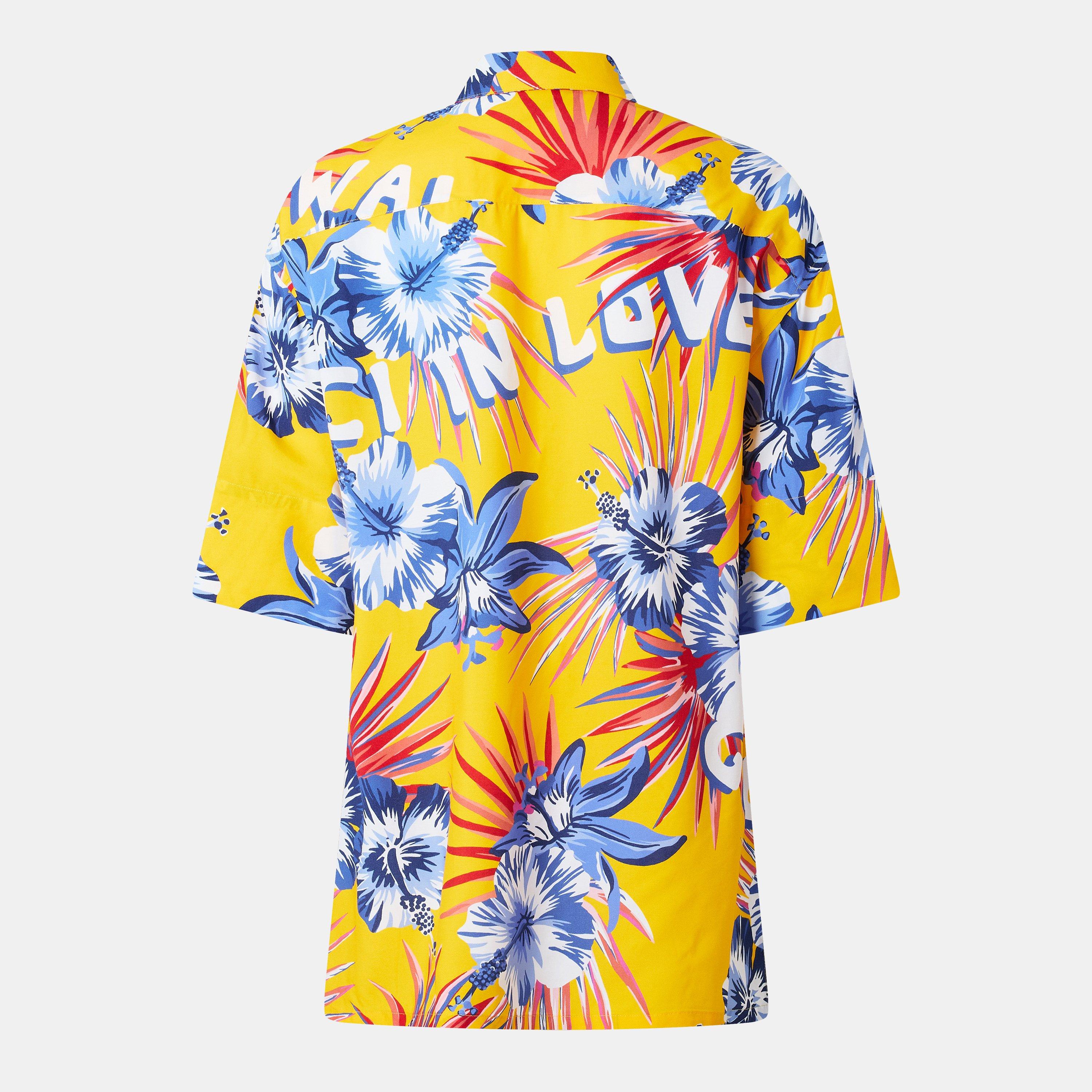 Crop/L Blue/Mc - Gucci - Women's Patterned Short Sleeve Shirt - 2