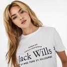 Blanc - Jack Wills - JW Forstal Boyfriend Logo T-shirt Joker - 3