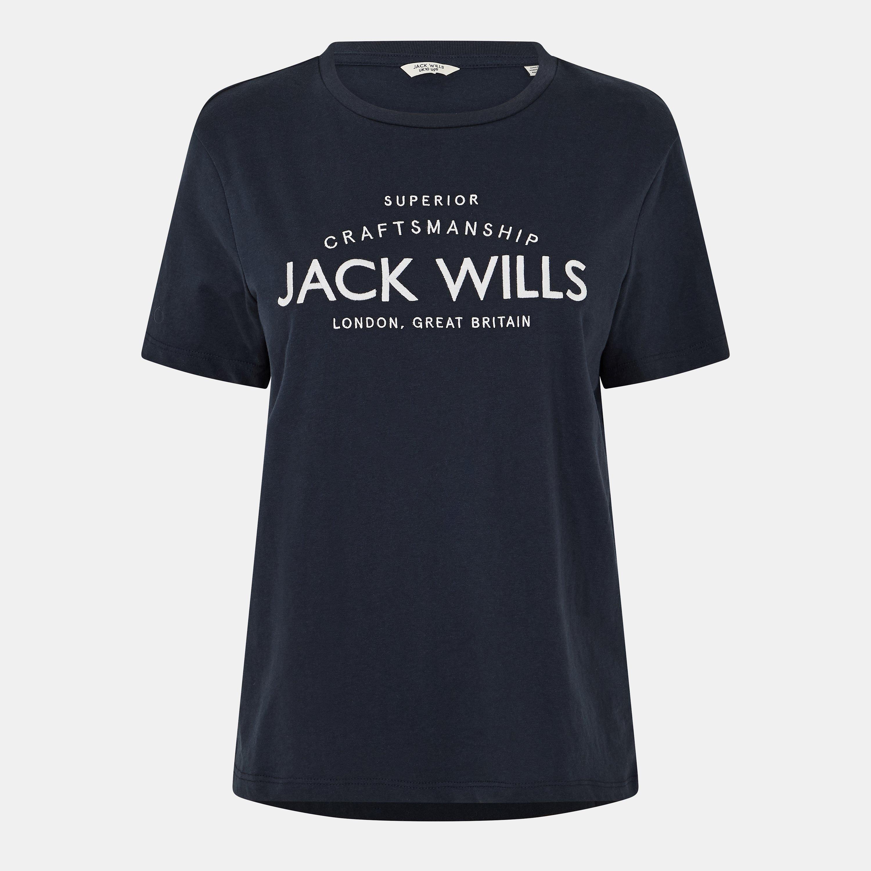Jack Wills Women's Forstal Boyfriend T-Shirt - Navy - 16 (XL)