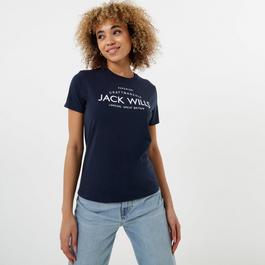 Jack Wills T-shirt Craft ADV Charge branco logótipo branco