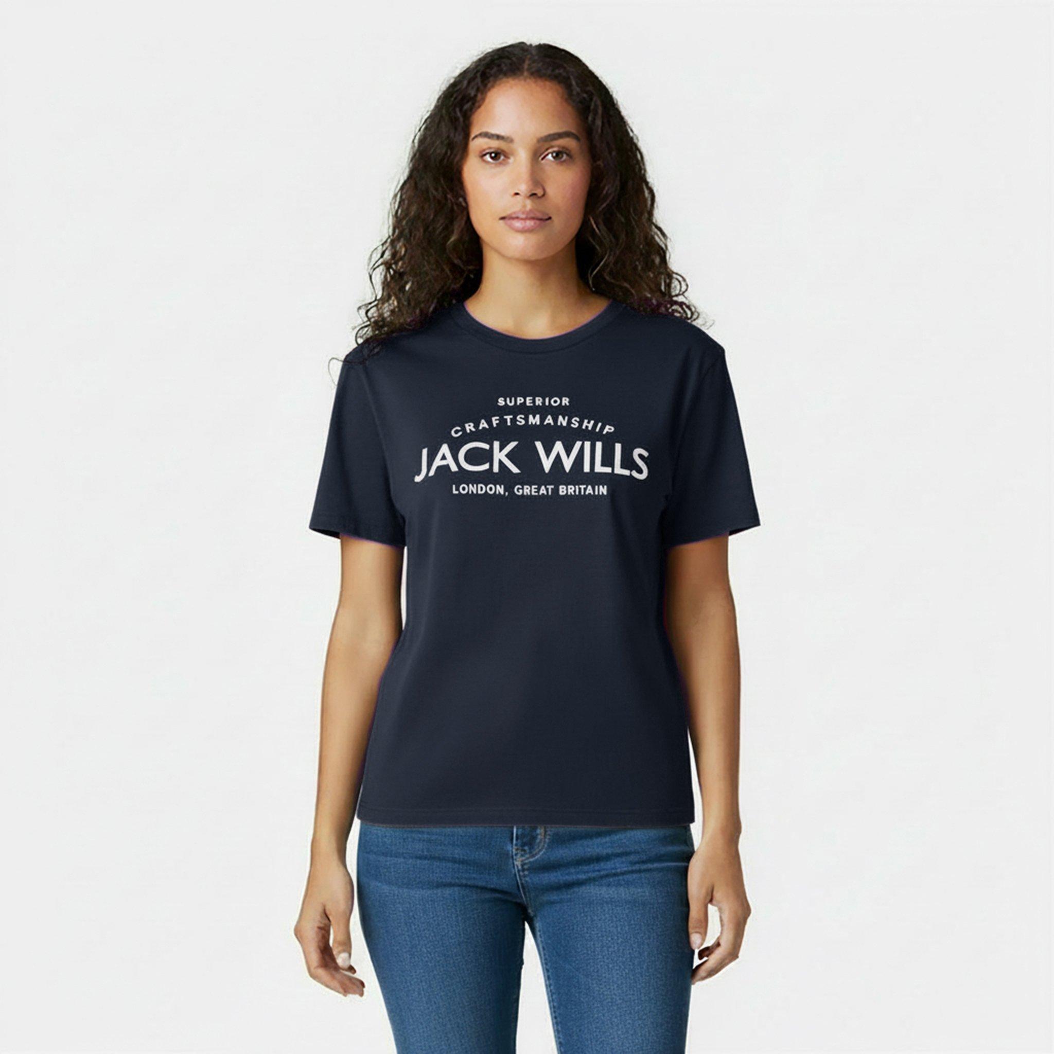 Navy - Jack Wills - Forstal Boyfriend T-Shirt Ladies - 3