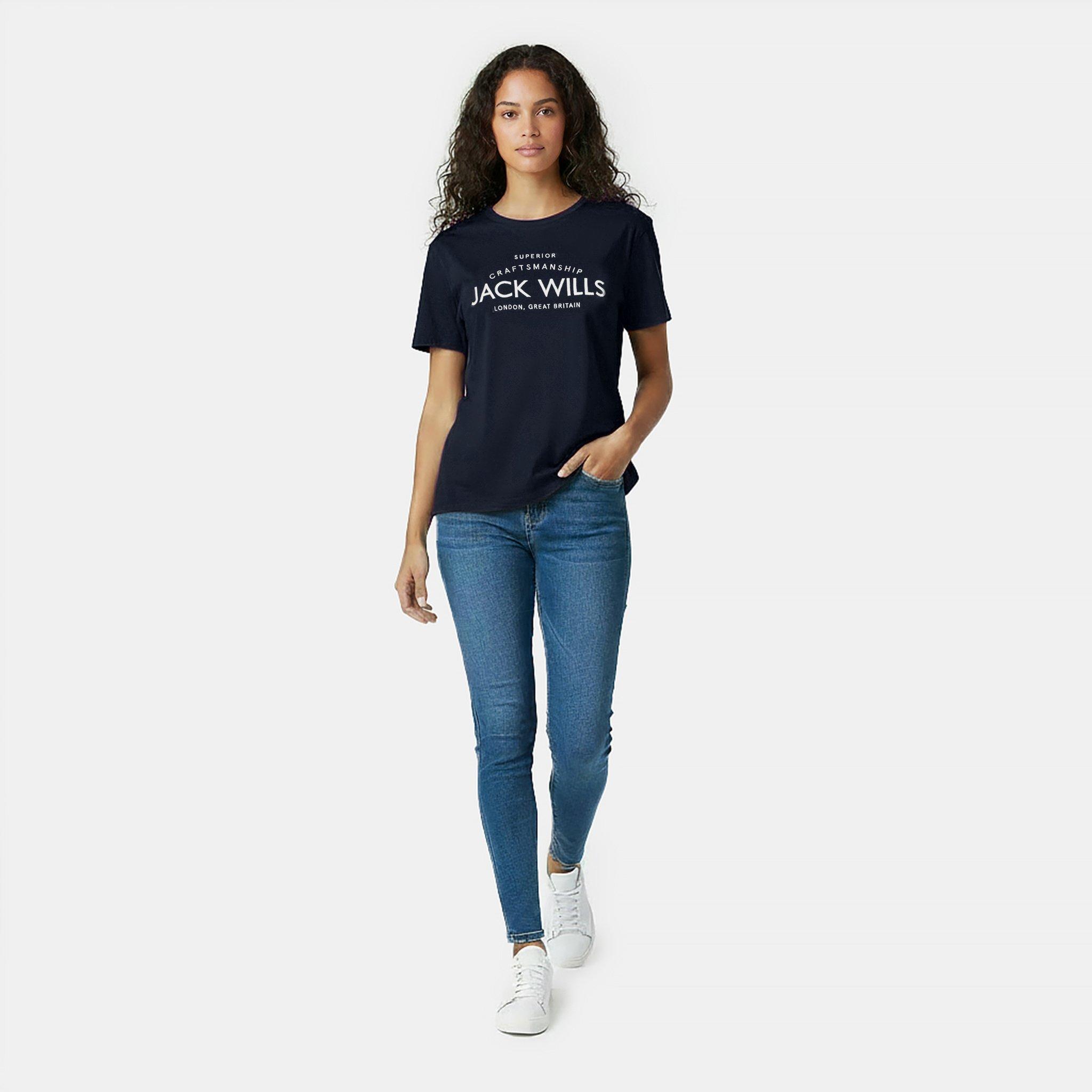 Navy - Jack Wills - Forstal Boyfriend T-Shirt Ladies - 5