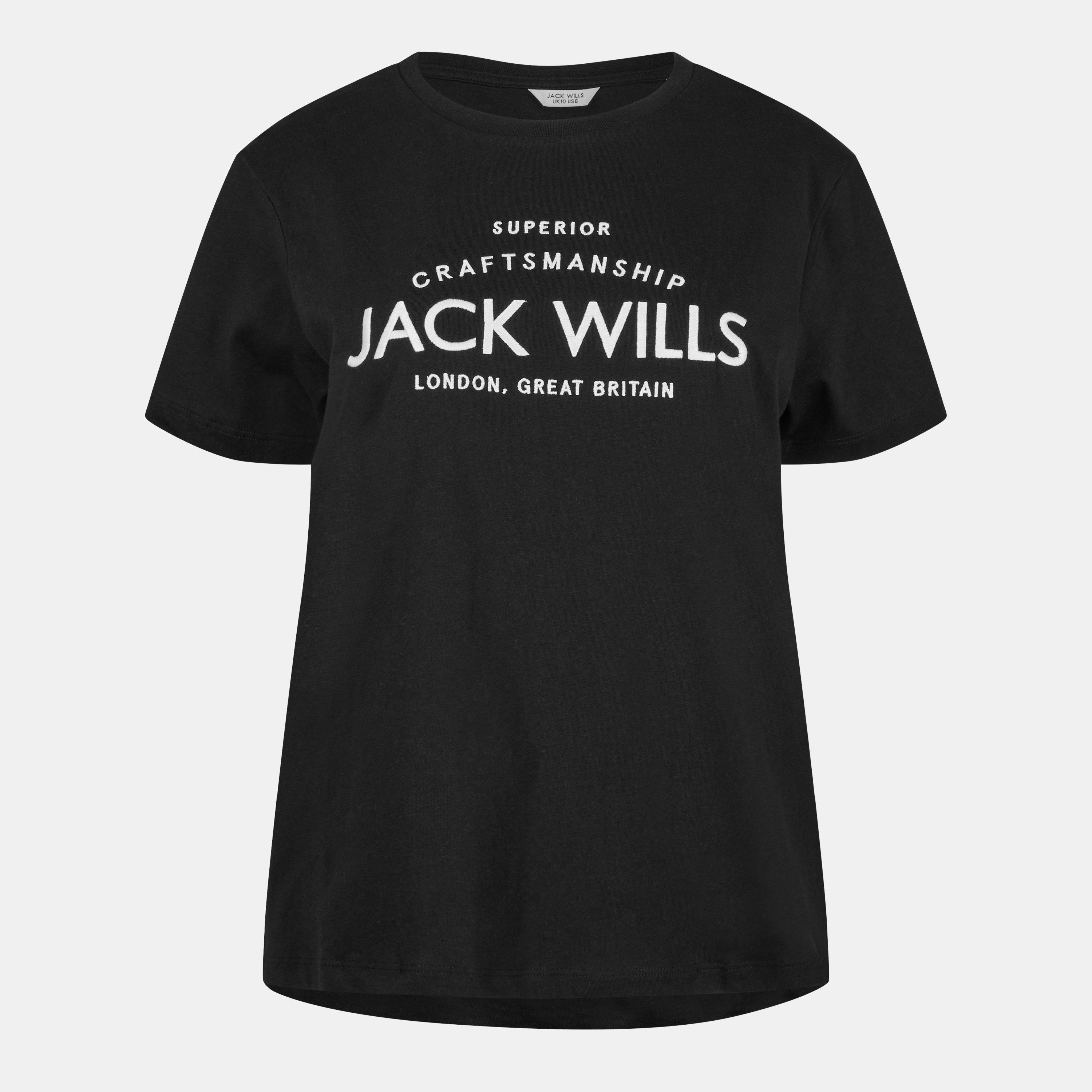 Jack Wills Women's Forstal Boyfriend T-Shirt - Black - 6 (2XS)