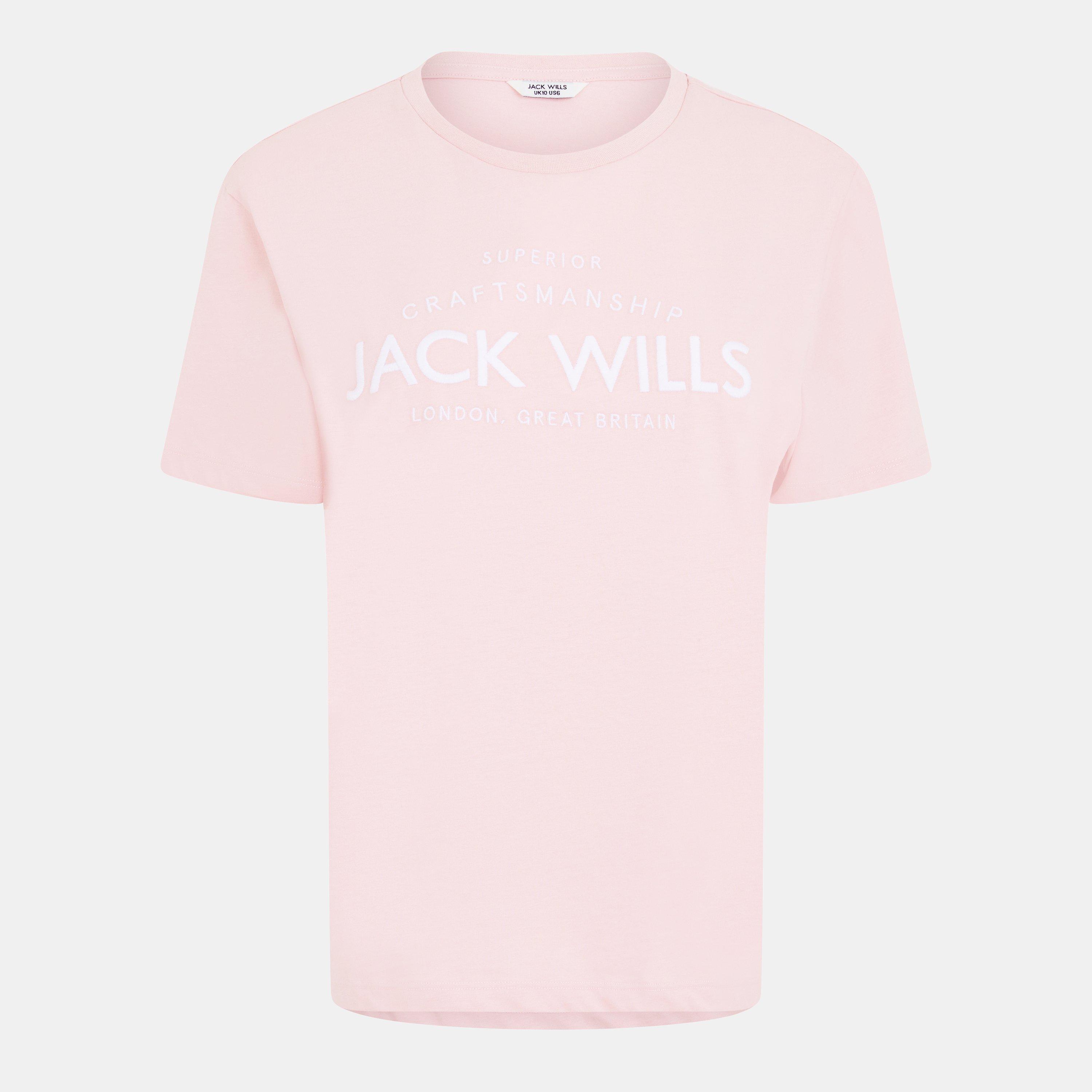 Jack Wills Women's Forstal Boyfriend T-Shirt - Pink - 16 (XL)