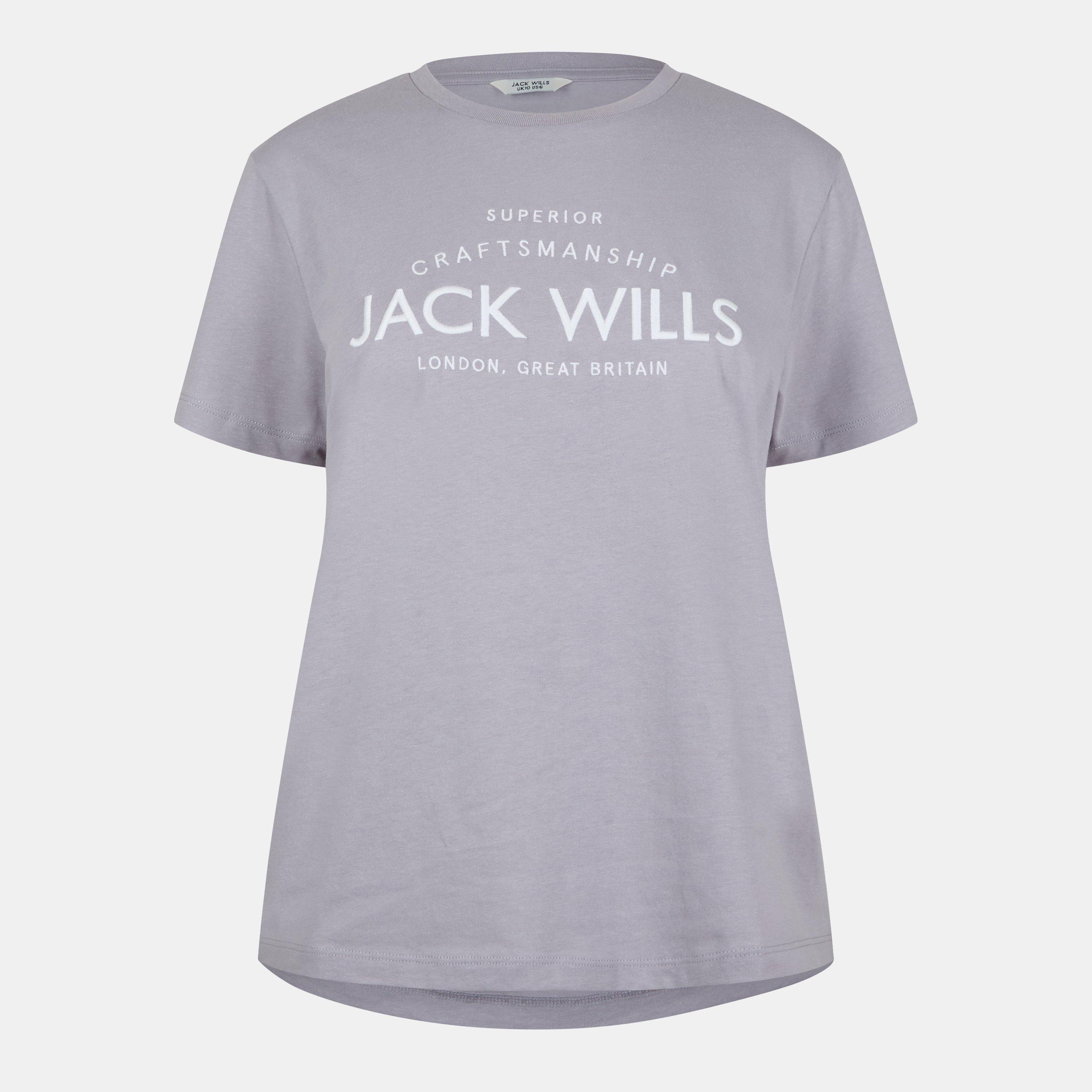 Jack Wills Women's Forstal Boyfriend T-Shirt - Haze - 12 (M)