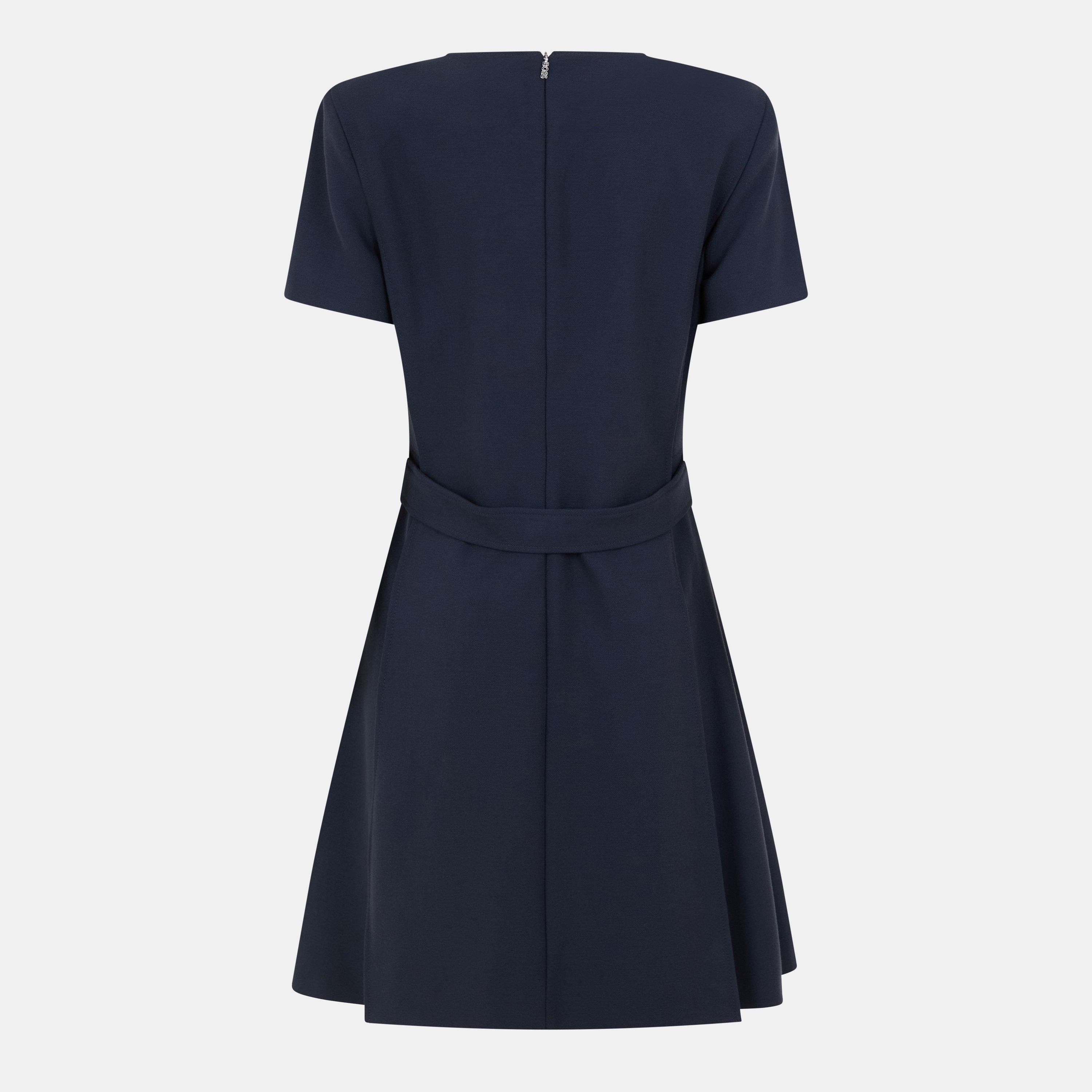 Dark Blue - Boss - Women's Destena Wrap Dress - 2