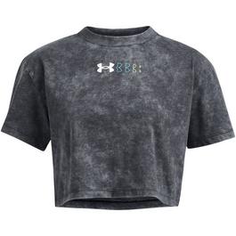 Under Armour Wash Logo Short Sleeve Crop  T-Shirt