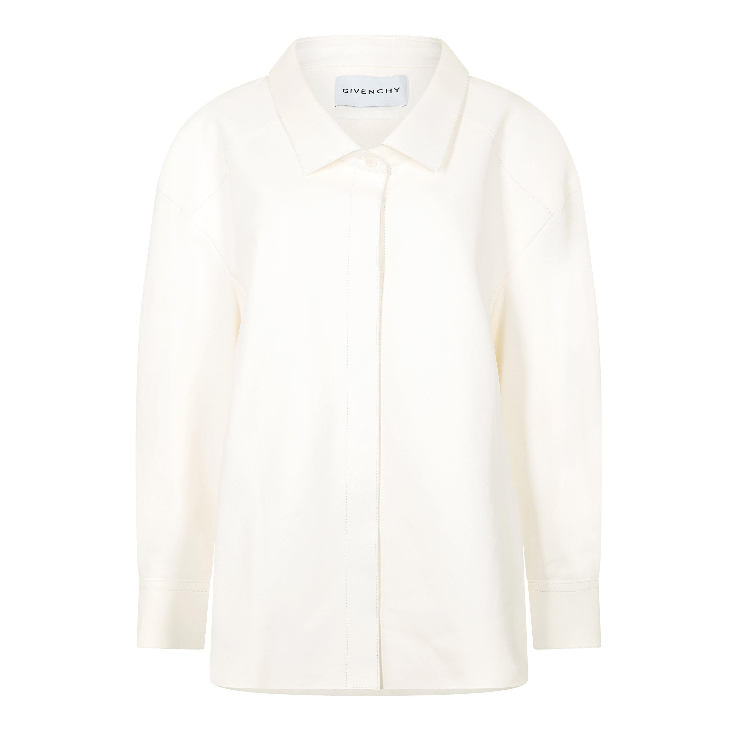 White - GIVENCHY - Women's Long Sleeve Plain Shirt - 1