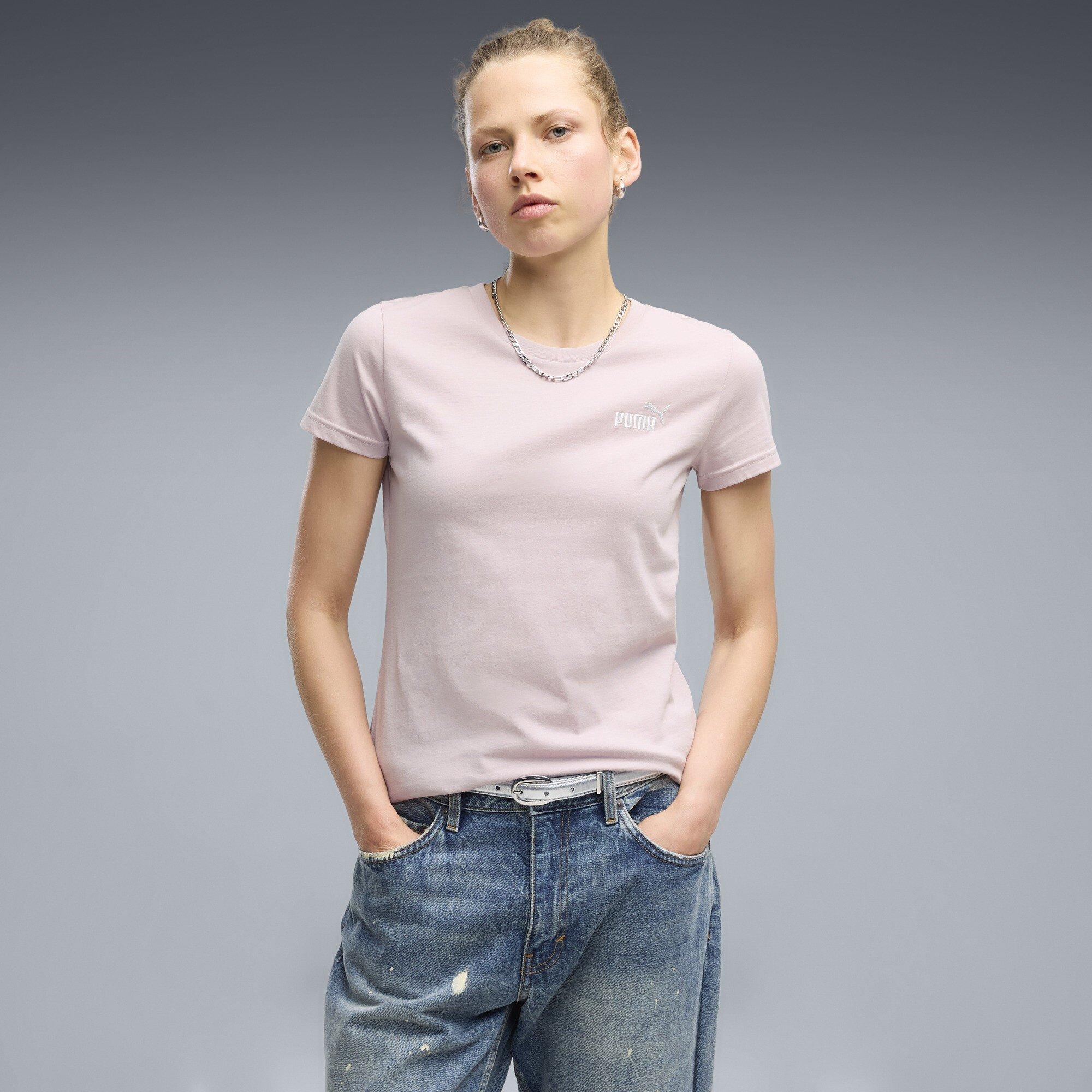Misty Pink - Puma - Essentials No.1 Logo T-Shirt Womens - 3