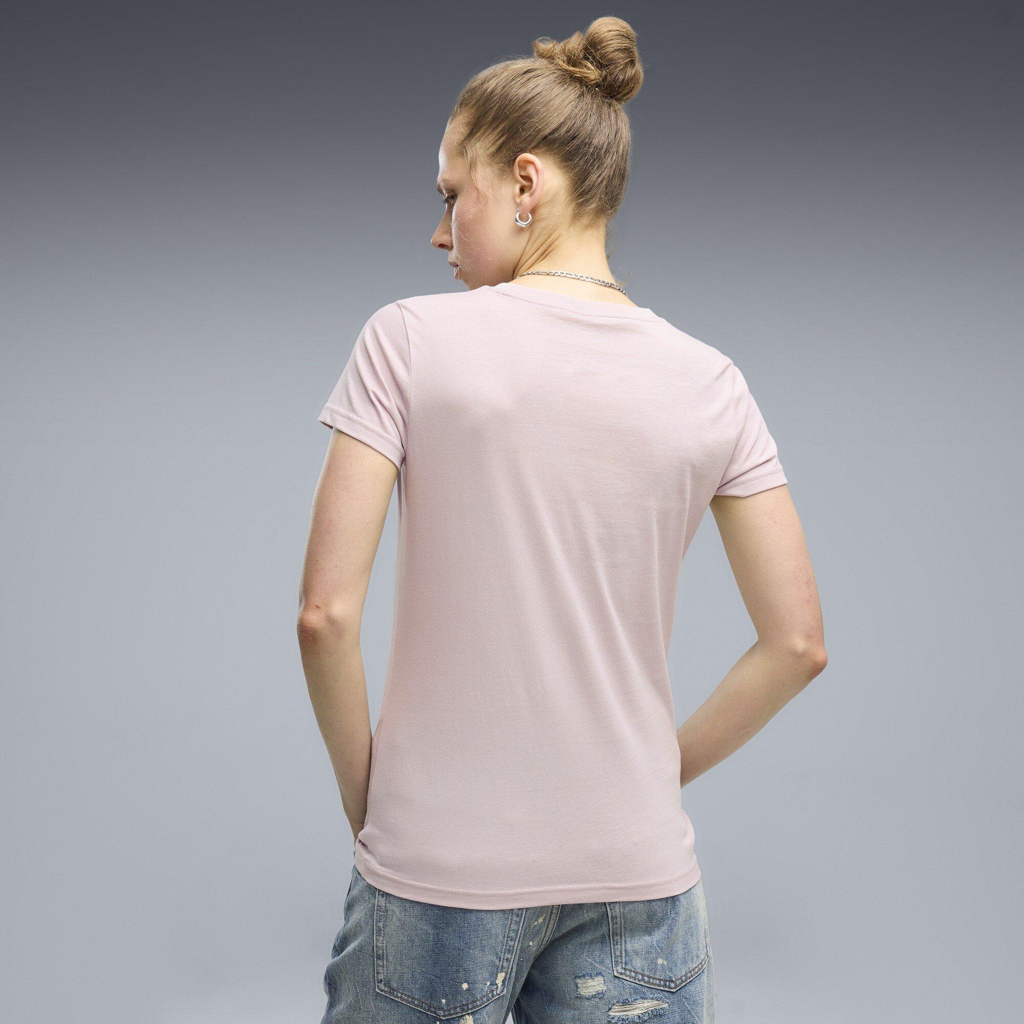 Misty Pink - Puma - Essentials No.1 Logo T-Shirt Womens - 4