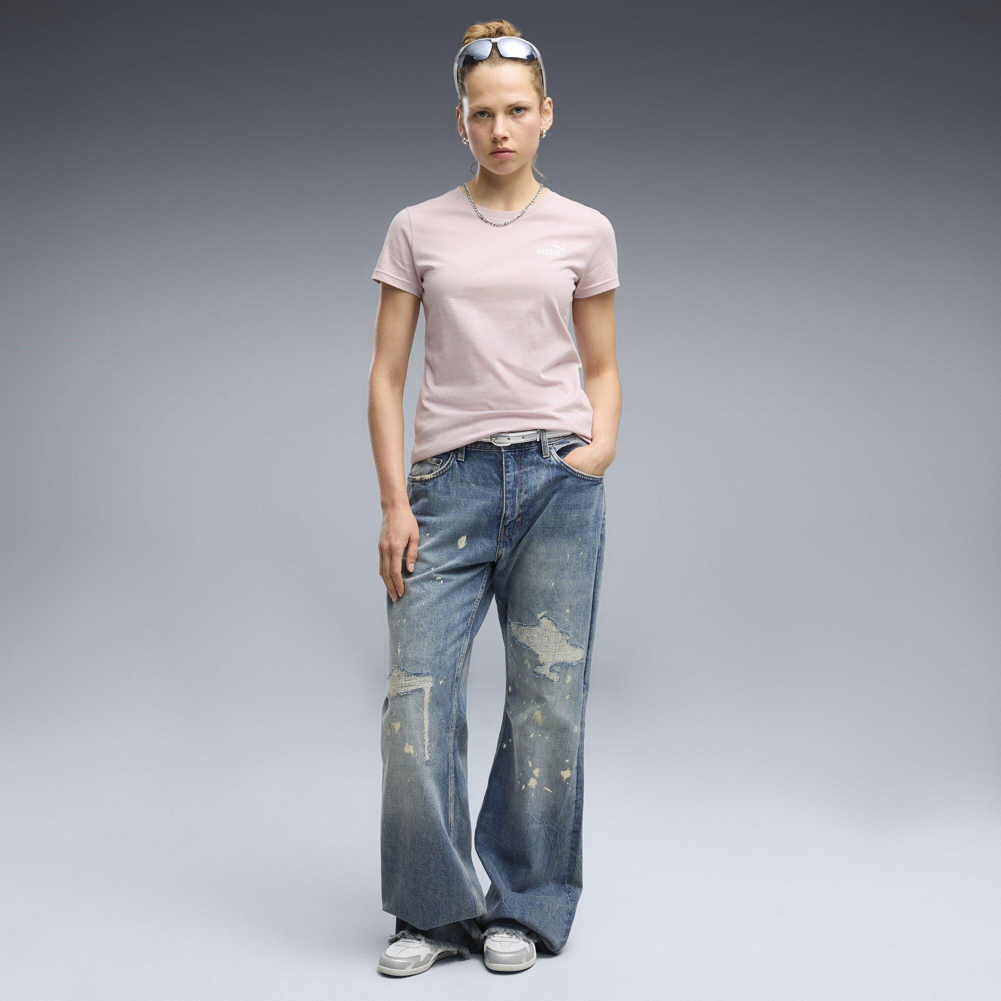 Misty Pink - Puma - Essentials No.1 Logo T-Shirt Womens - 5