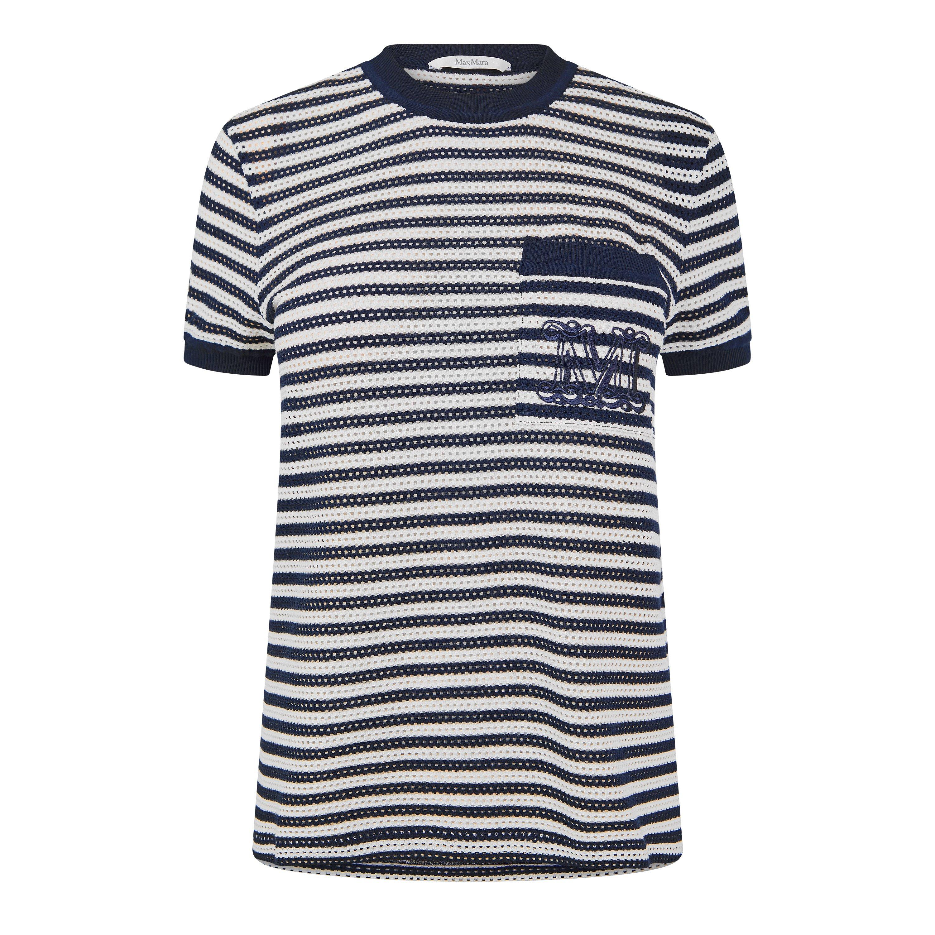 Max Mara Women's MXM Ddrago T-Shirt - White Blue - M